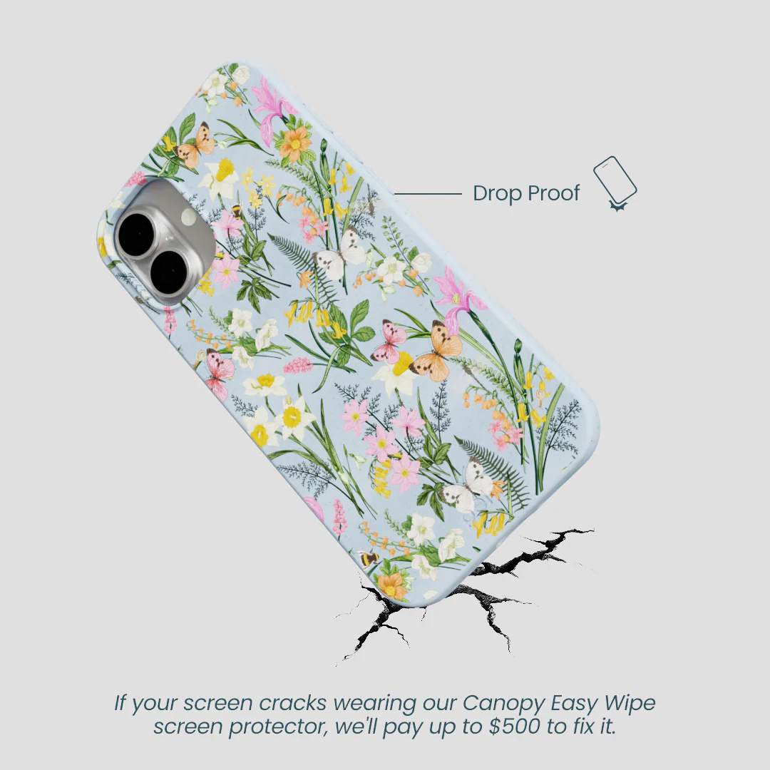 Powder Blue Fairy Wildflowers iPhone 16 Plus Case - Image 5