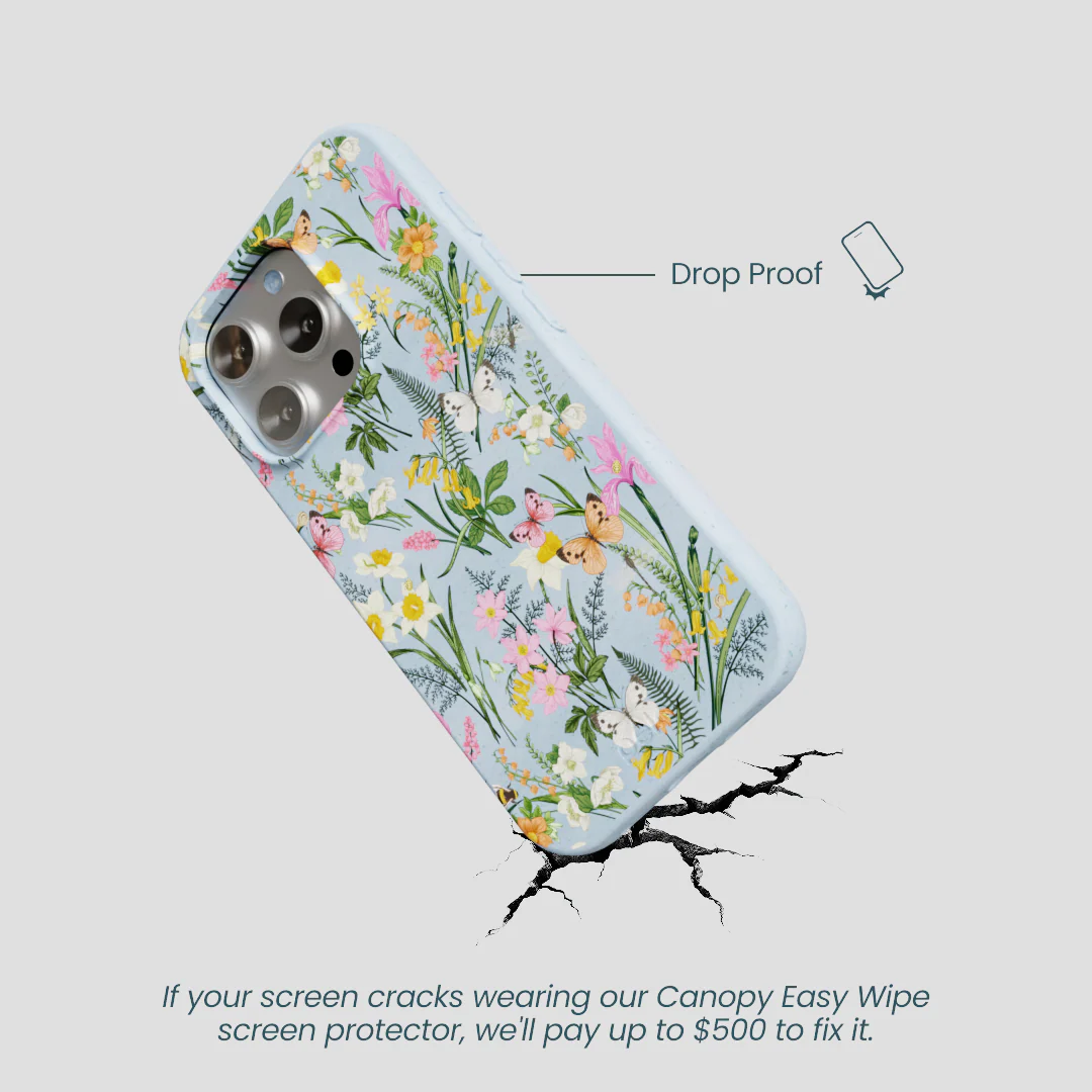 Powder Blue Fairy Wildflowers iPhone 16 Pro Case - Image 5