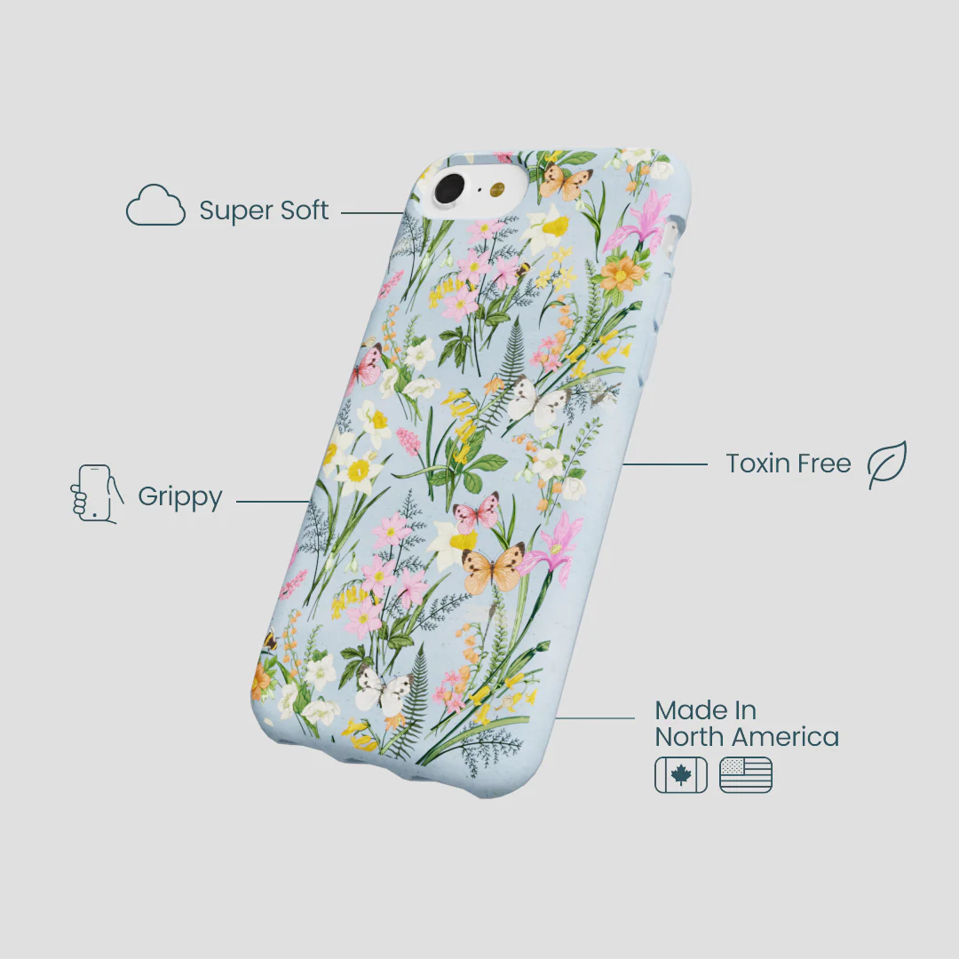 Powder Blue Fairy Wildflowers iPhone 6/6s/7/8/SE Case - Image 4