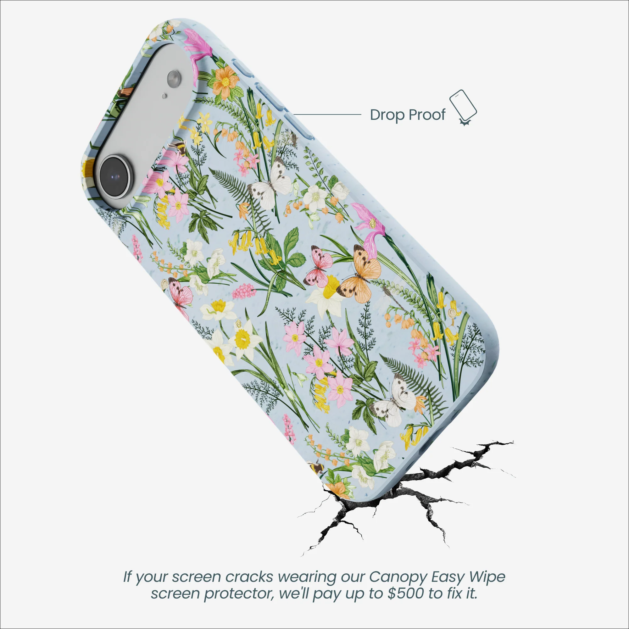 Powder Blue Fairy Wildflowers iPhone Air Case - Image 5