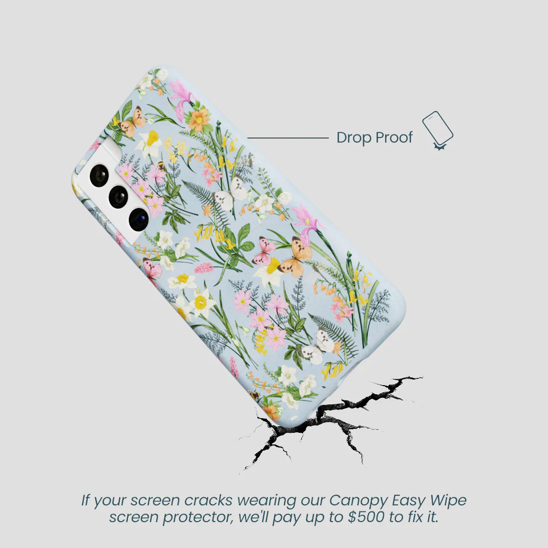 Powder Blue Fairy Wildflowers Samsung Galaxy S21 Case - Image 5