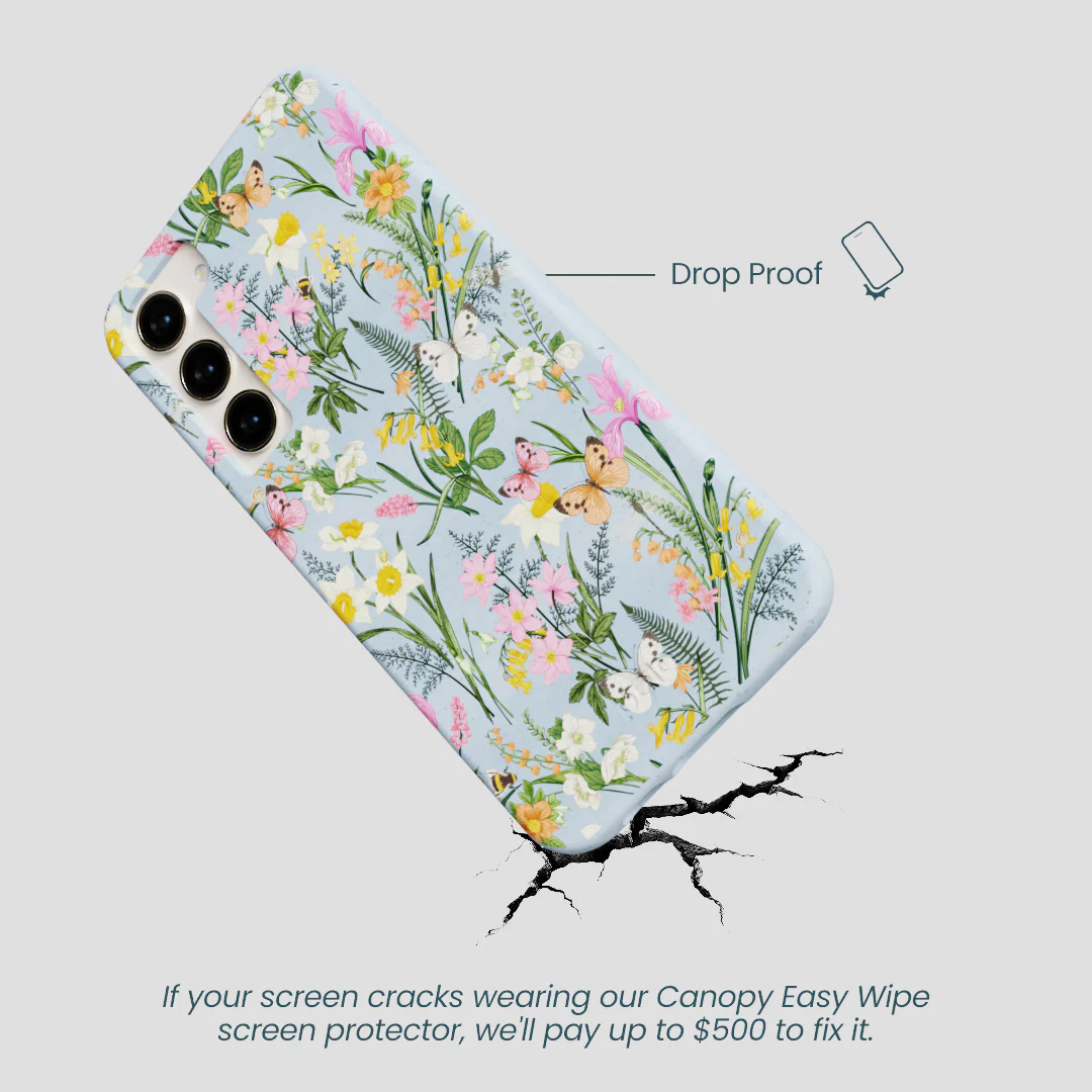 Powder Blue Fairy Wildflowers Samsung Galaxy S23+(Plus) Case - Image 5
