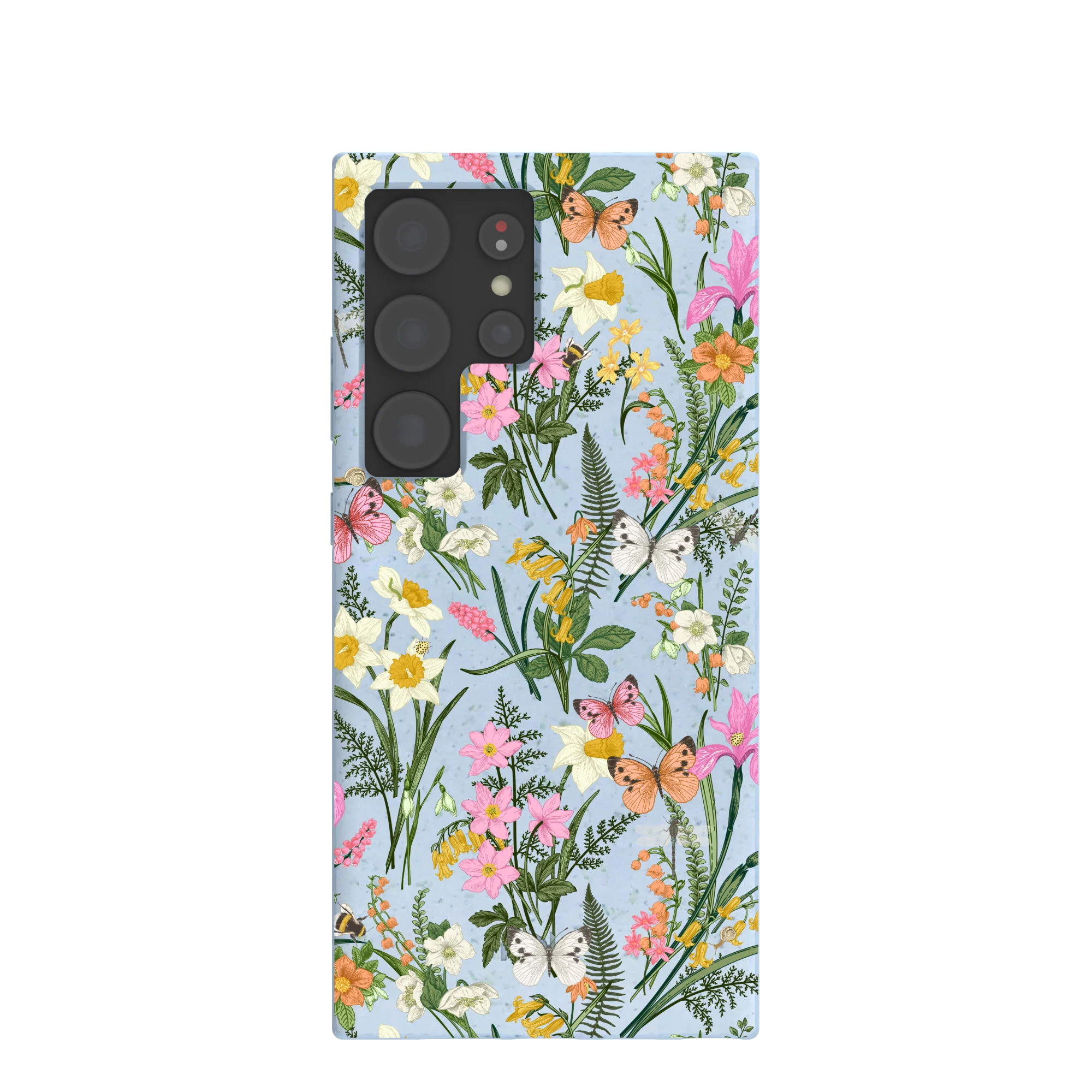 Powder Blue Fairy Wildflowers Samsung Galaxy S24 Ultra Case
