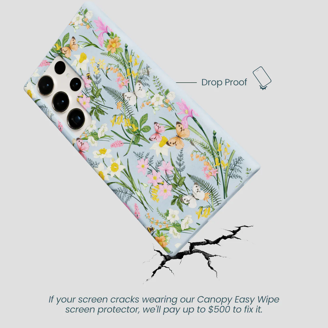 Powder Blue Fairy Wildflowers Samsung Galaxy S24 Ultra Case - Image 5