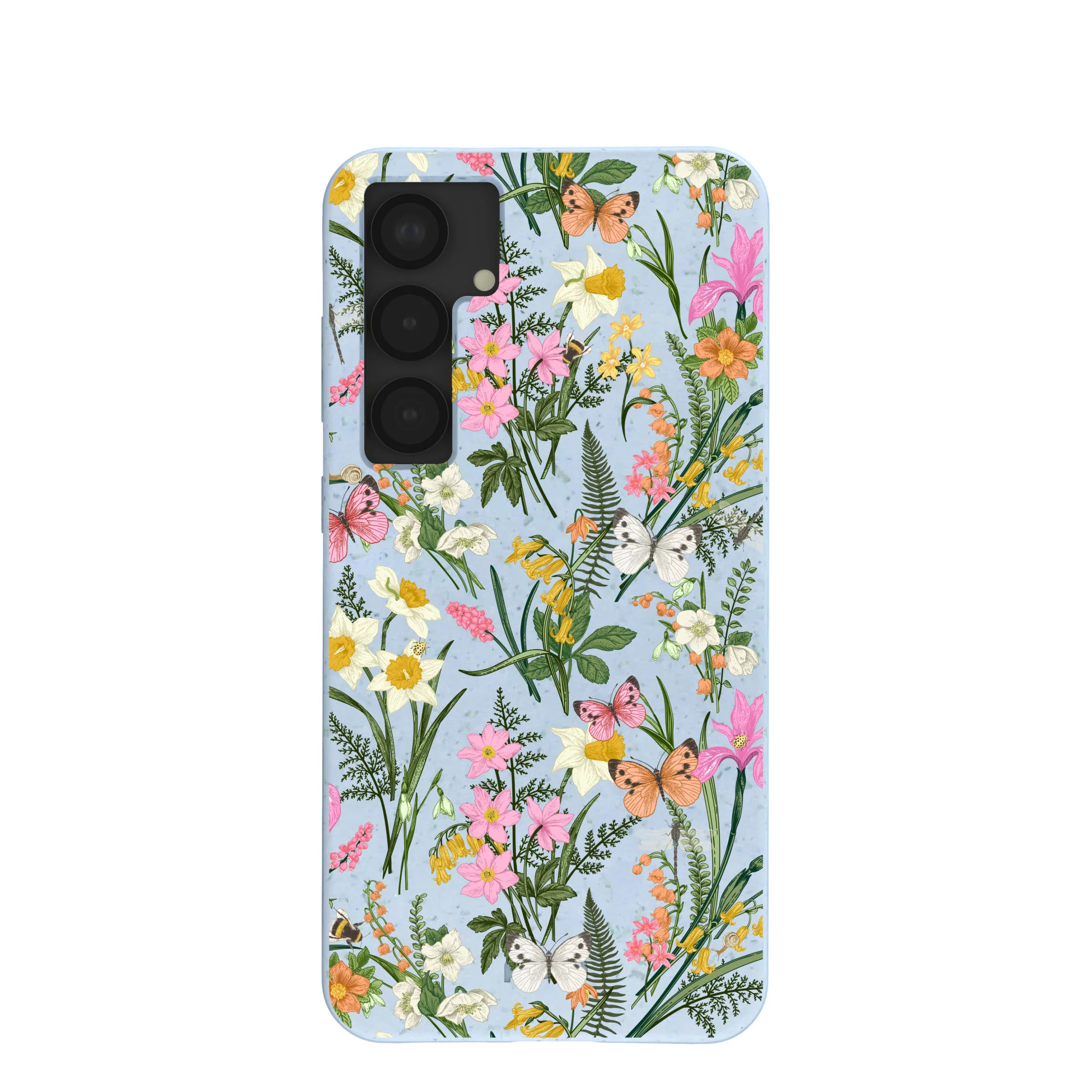 Powder Blue Fairy Wildflowers Samsung Galaxy S25+(Plus) Case