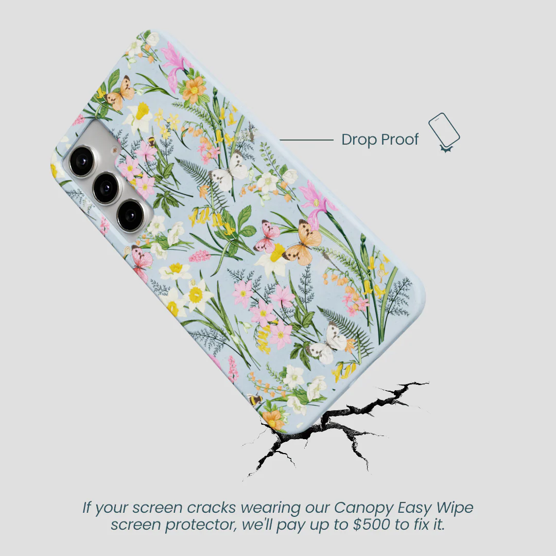 Powder Blue Fairy Wildflowers Samsung Galaxy S25+(Plus) Case - Image 5