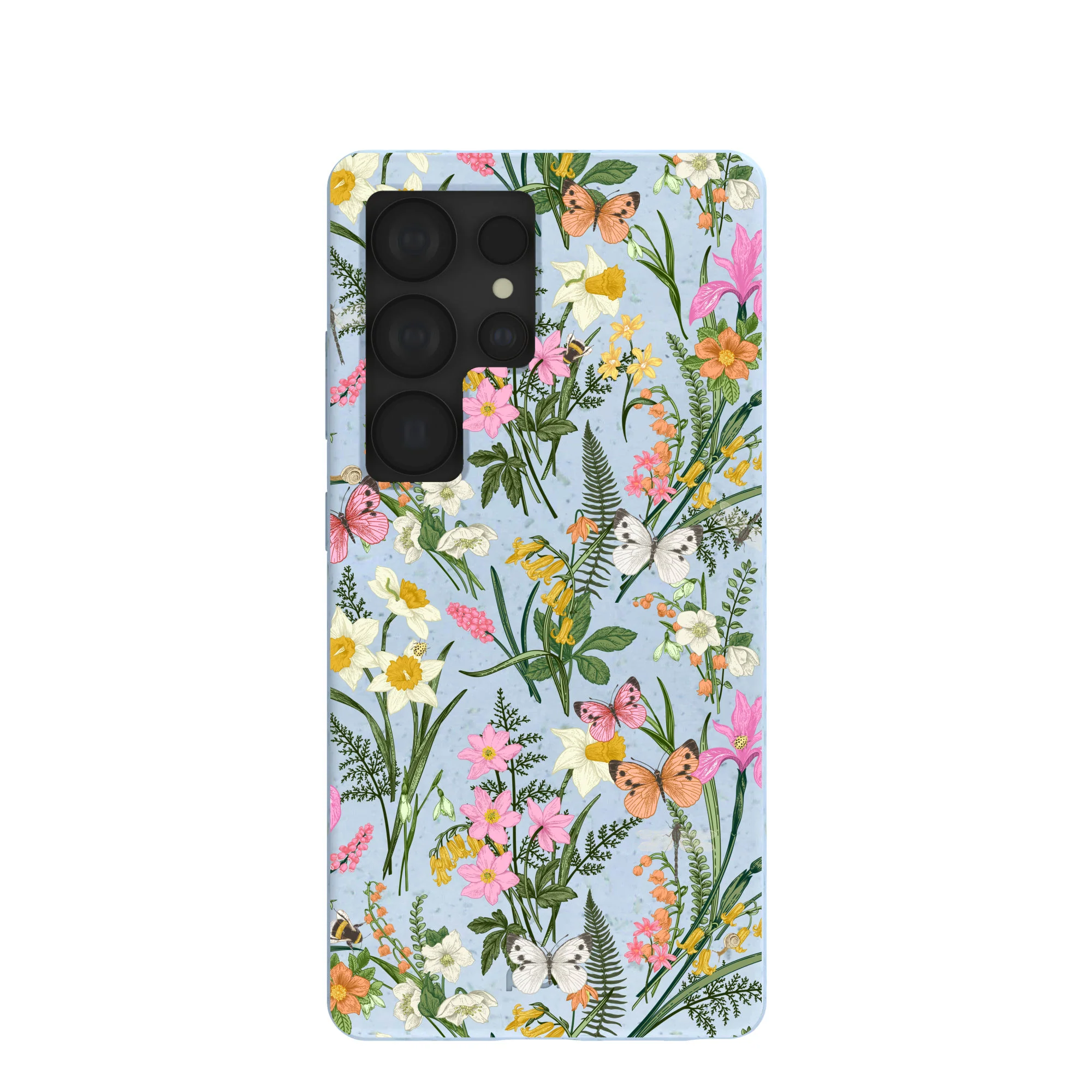 Powder Blue Fairy Wildflowers Samsung Galaxy S25 Ultra Case