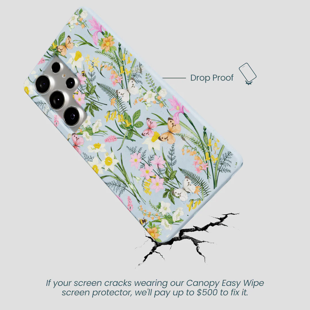 Powder Blue Fairy Wildflowers Samsung Galaxy S25 Ultra Case - Image 5