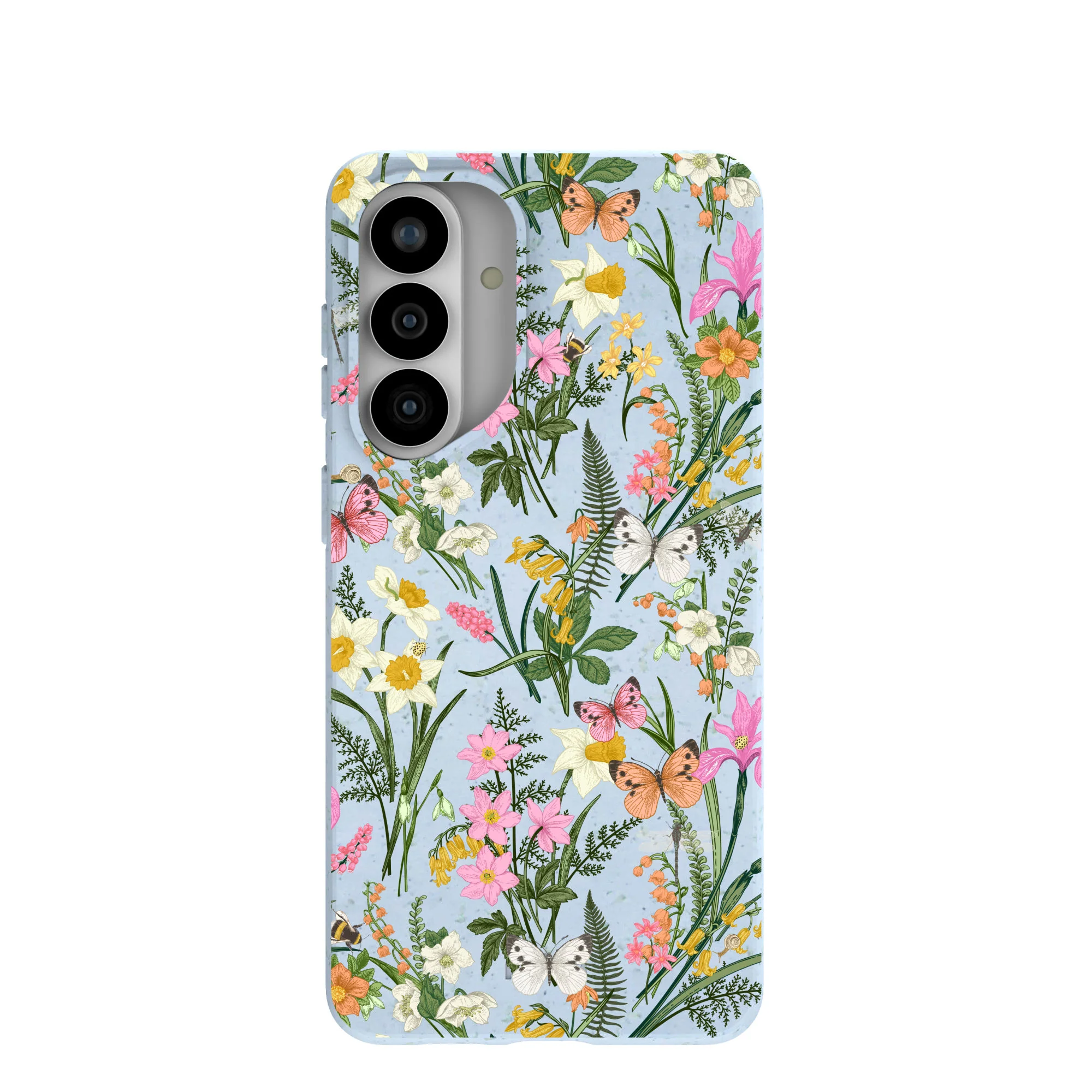 Powder Blue Fairy Wildflowers Samsung Galaxy S26+(Plus) Case