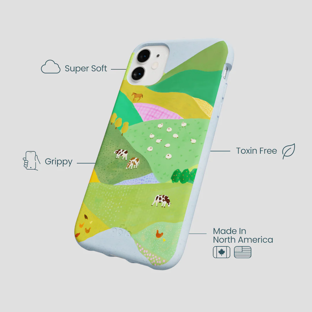 Powder Blue Farm Tales iPhone 11 Case - Image 4