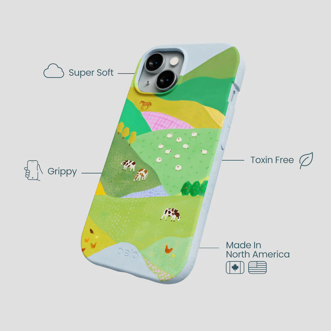Powder Blue Farm Tales iPhone 14 Case - Image 4