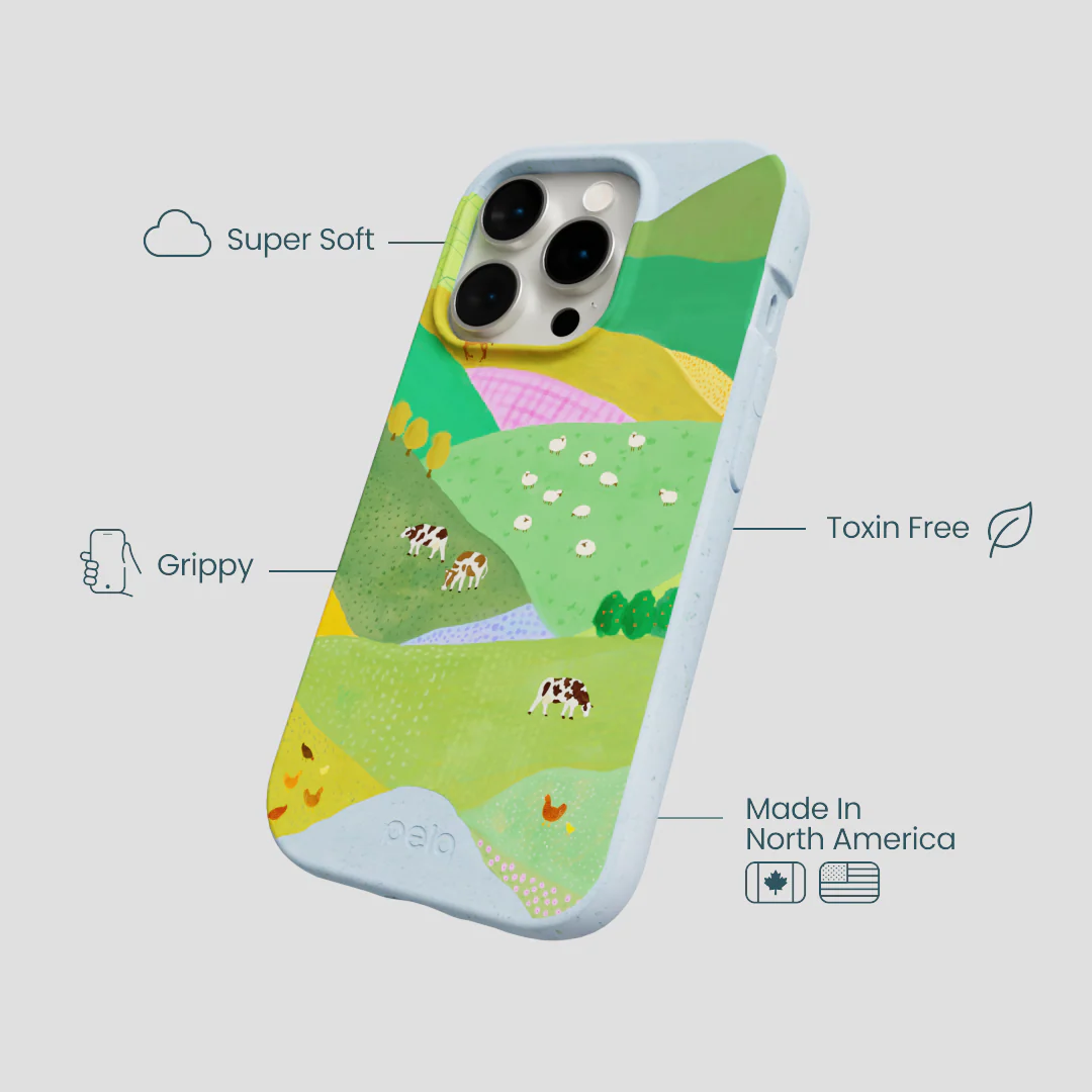 Powder Blue Farm Tales iPhone 14 Pro Case - Image 4