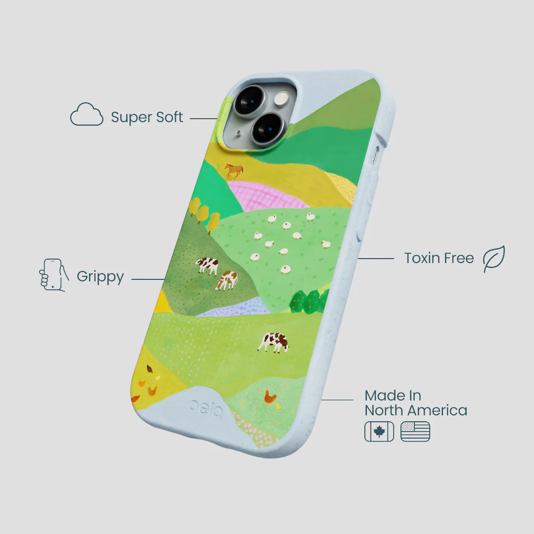 Powder Blue Farm Tales iPhone 15 Case - Image 4