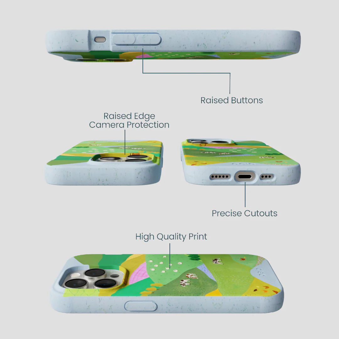 Powder Blue Farm Tales iPhone 15 Pro Case - Image 3