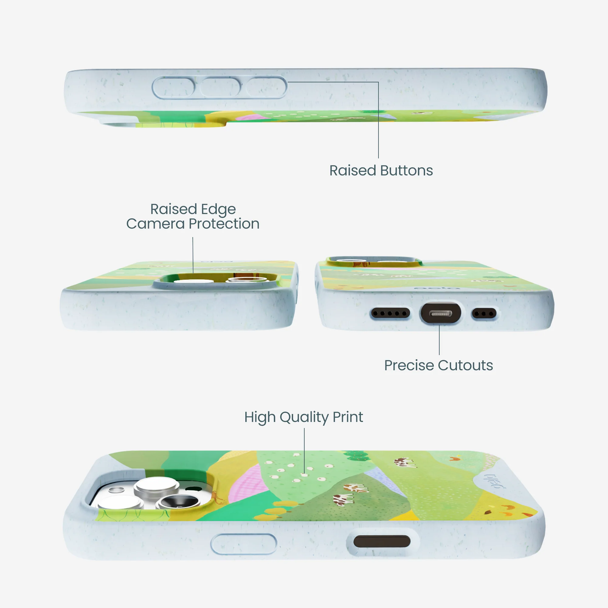 Powder Blue Farm Tales iPhone 16 Pro Max Case - Image 3