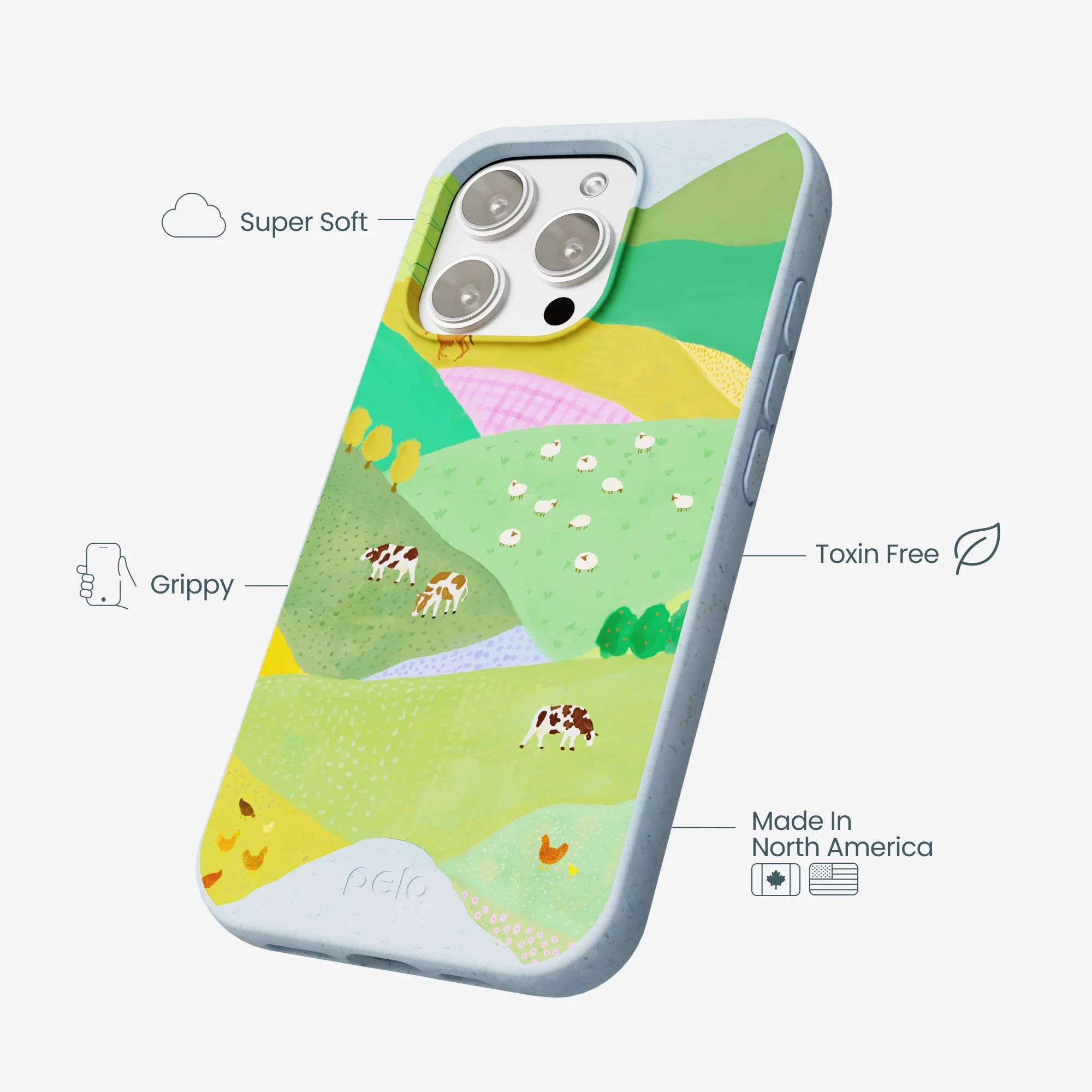 Powder Blue Farm Tales iPhone 16 Pro Max Case - Image 4