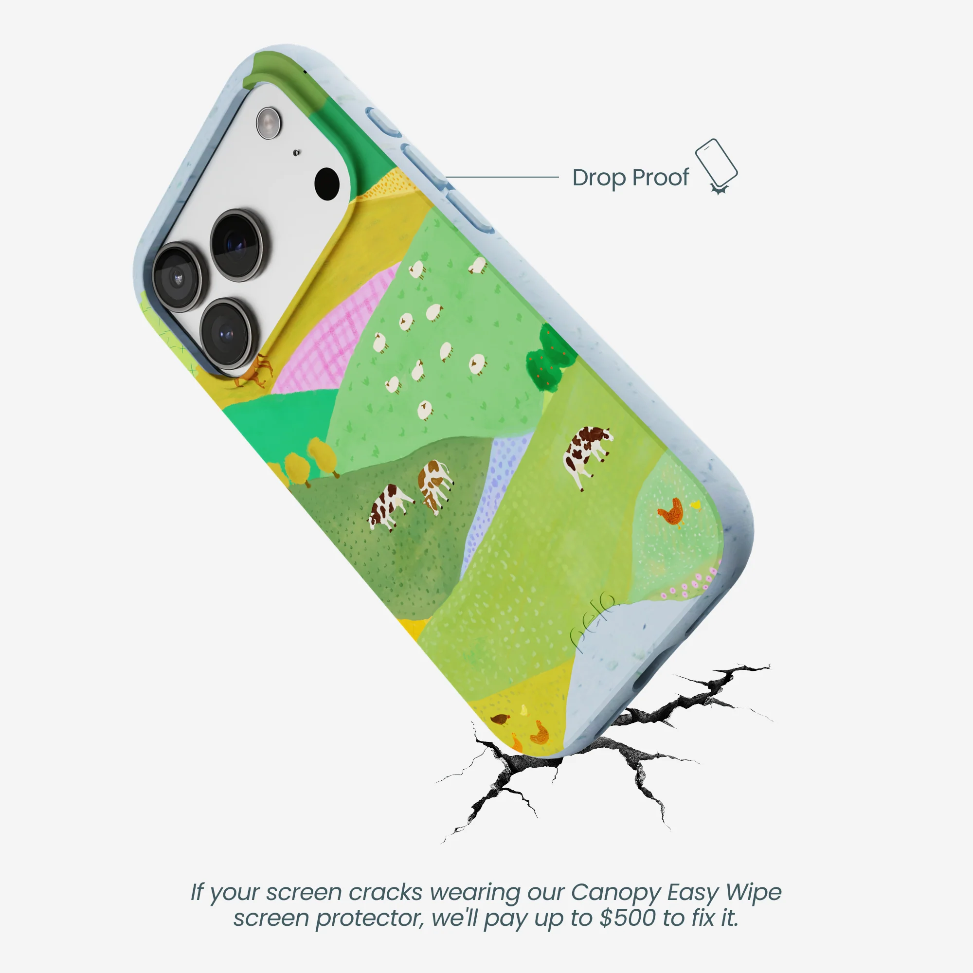 Powder Blue Farm Tales iPhone 17 Pro Case - Image 5