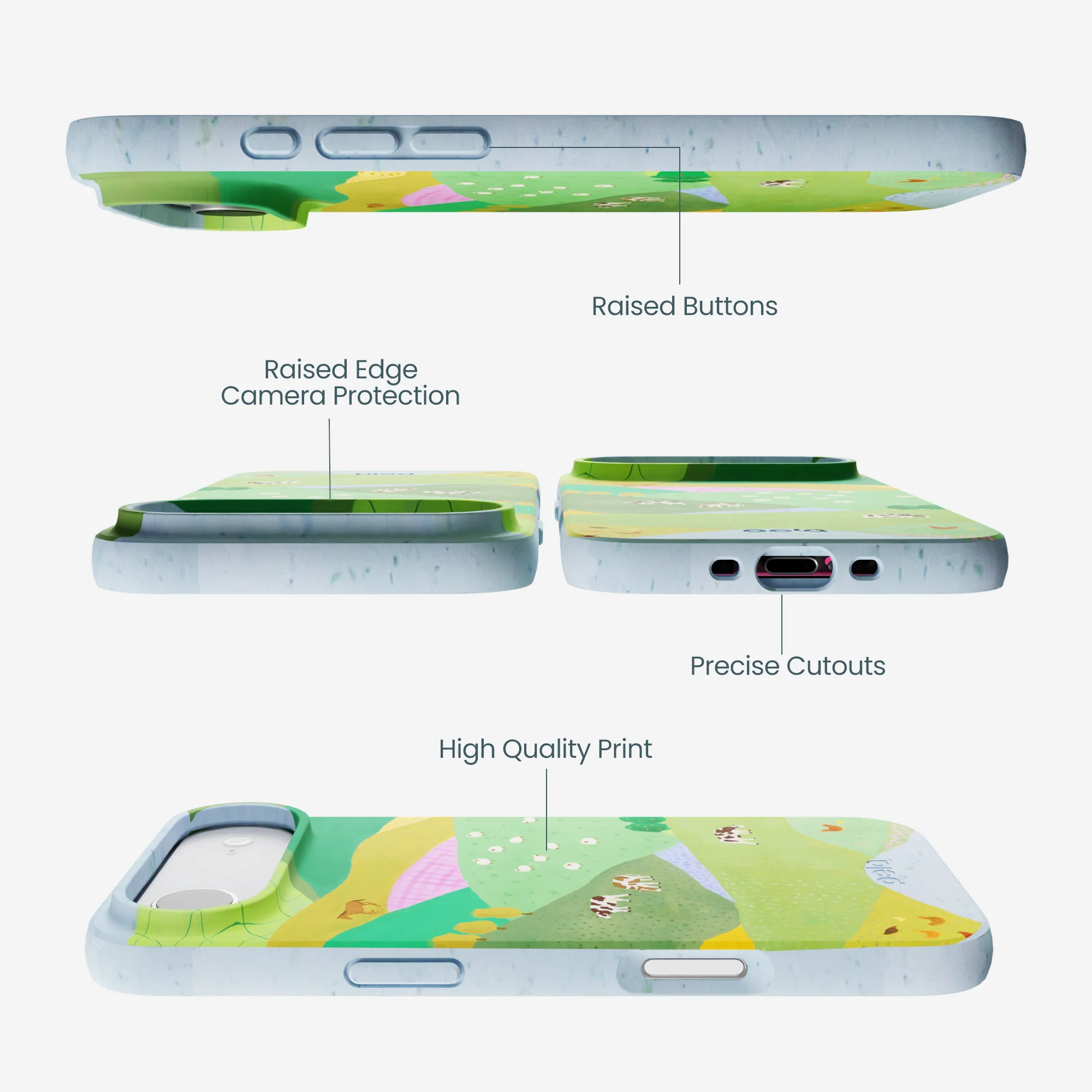 Powder Blue Farm Tales iPhone Air Case - Image 3