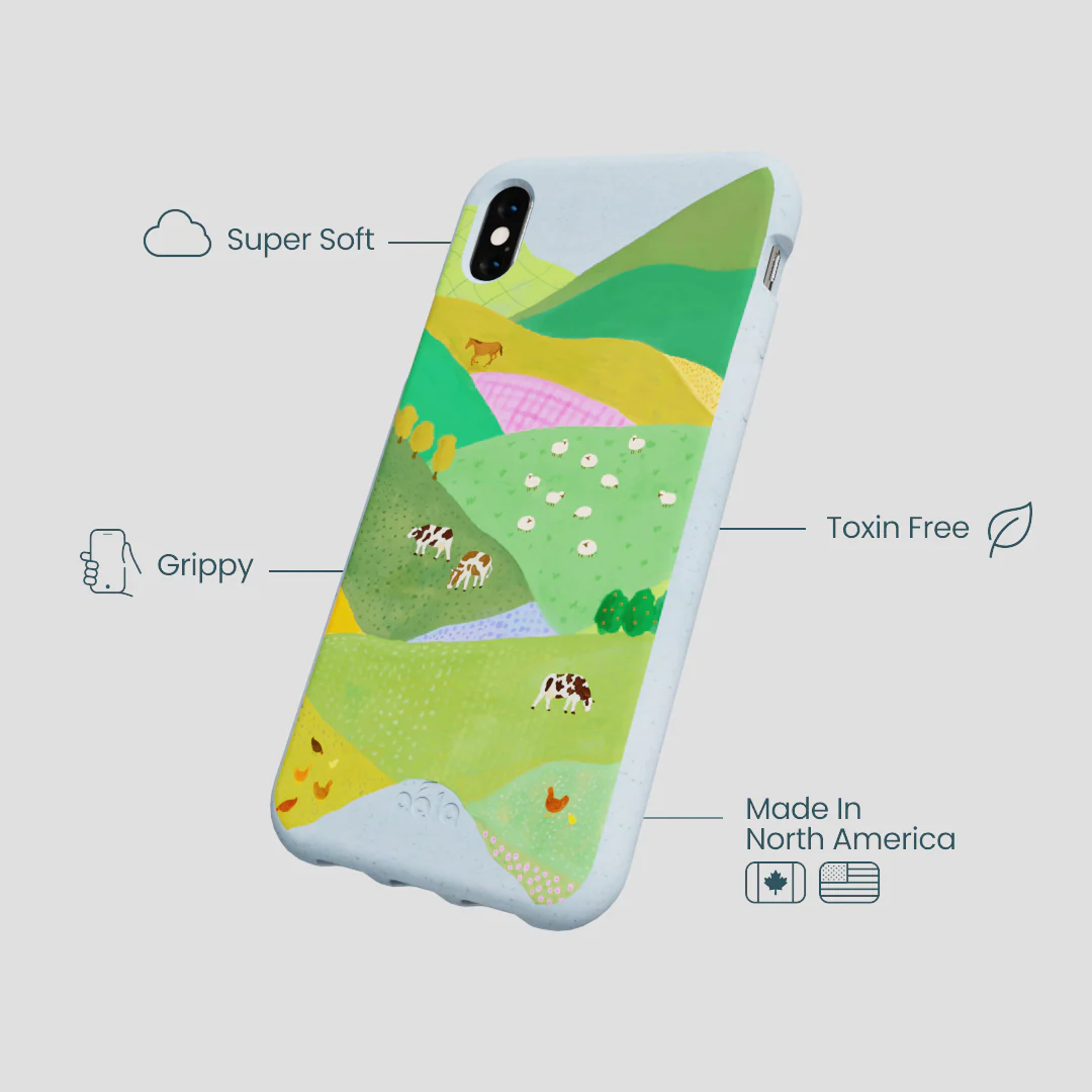 Powder Blue Farm Tales iPhone XR Case - Image 4