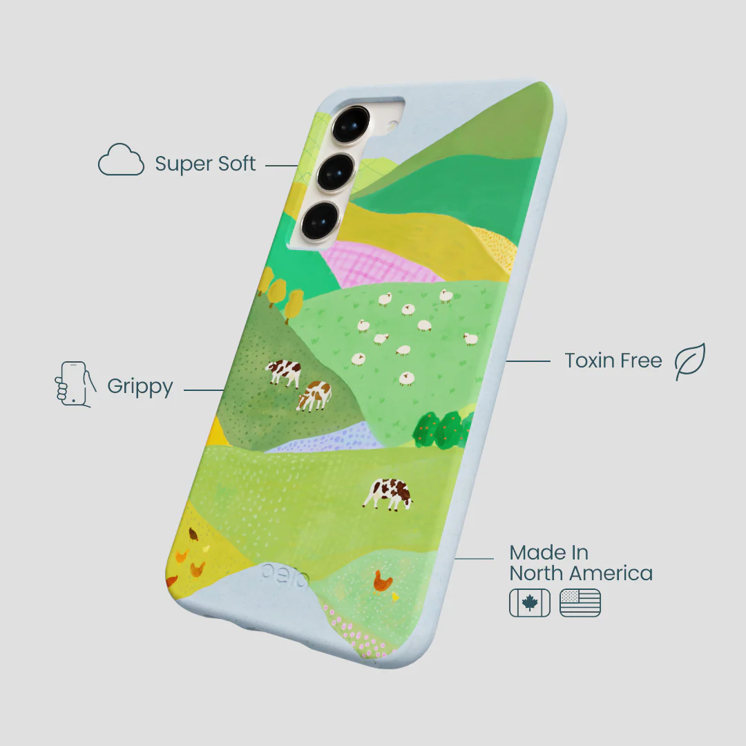Powder Blue Farm Tales Samsung Galaxy S24+(Plus) Case - Image 4