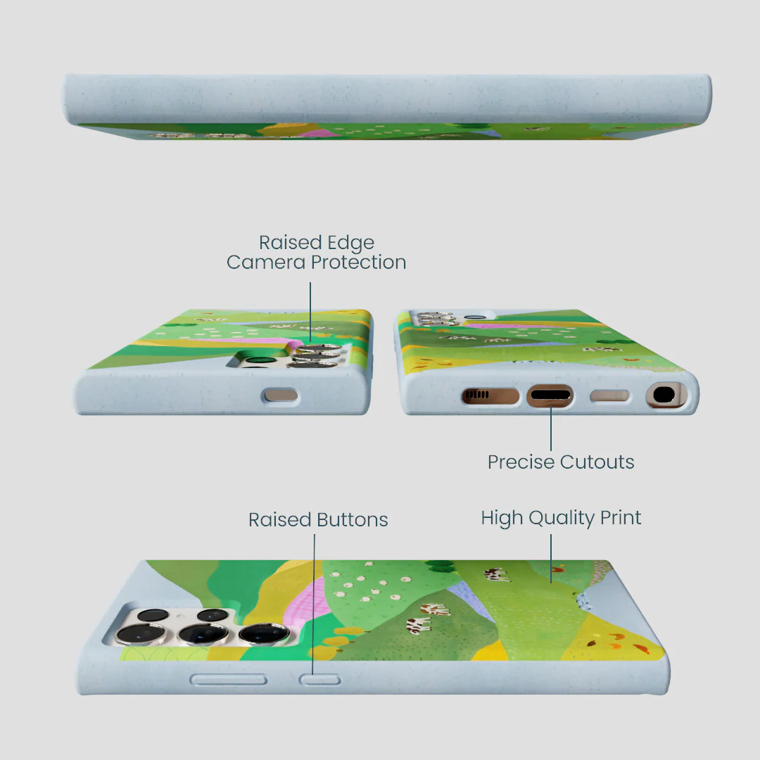 Powder Blue Farm Tales Samsung Galaxy S24 Ultra Case - Image 3