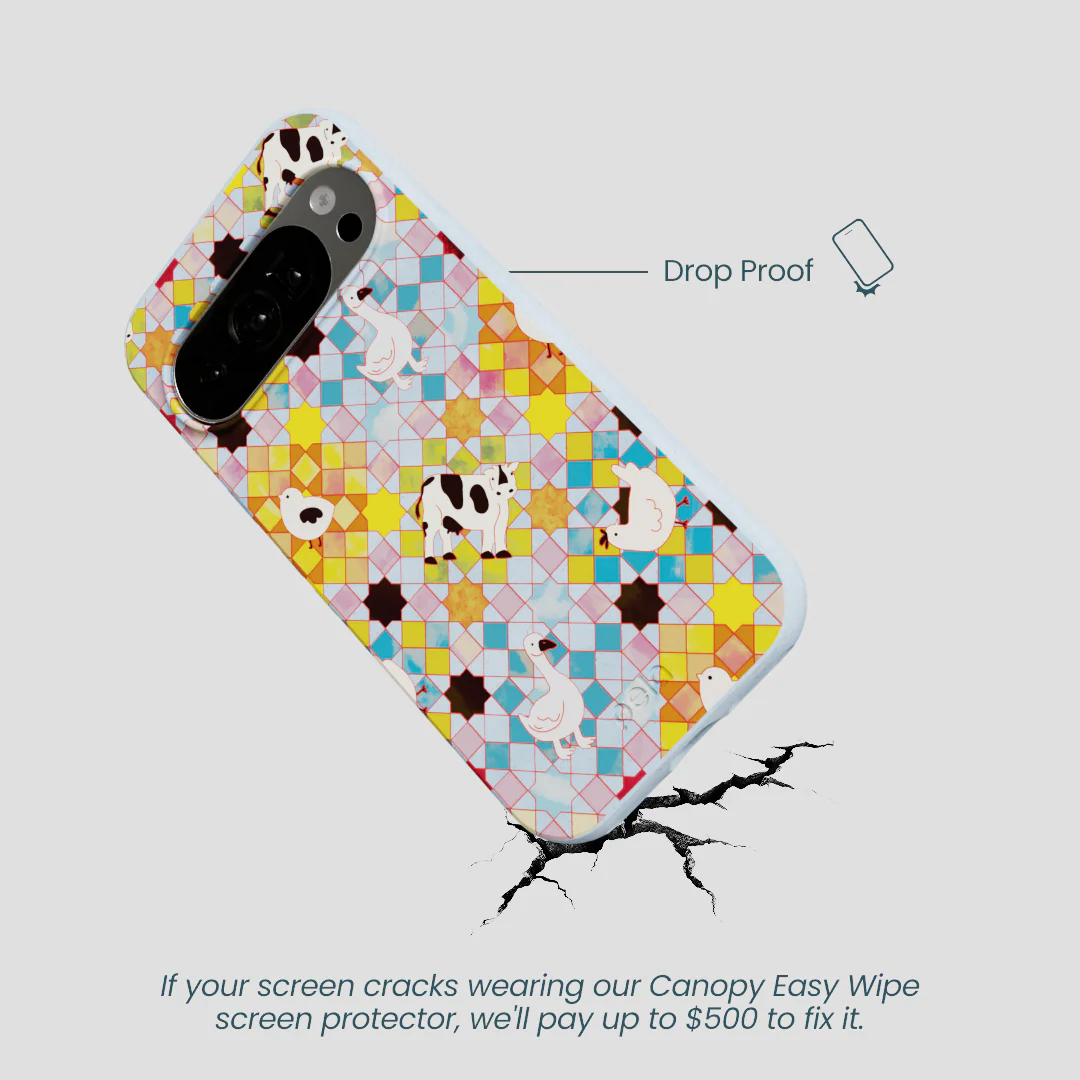 Powder Blue Farmers Mosaic Google Pixel 10/10 Pro Case - Image 4