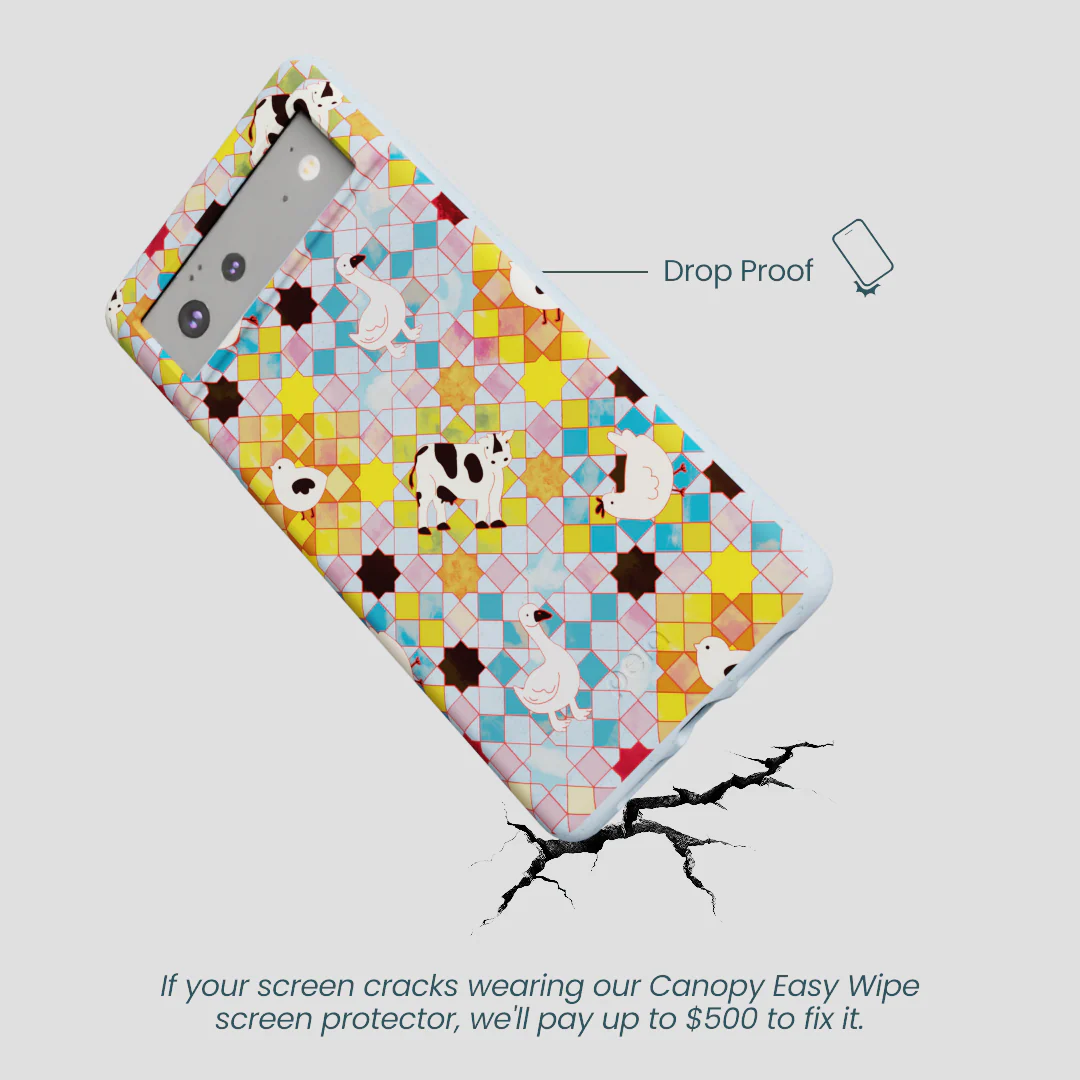 Powder Blue Farmers Mosaic Google Pixel 6 Case - Image 4