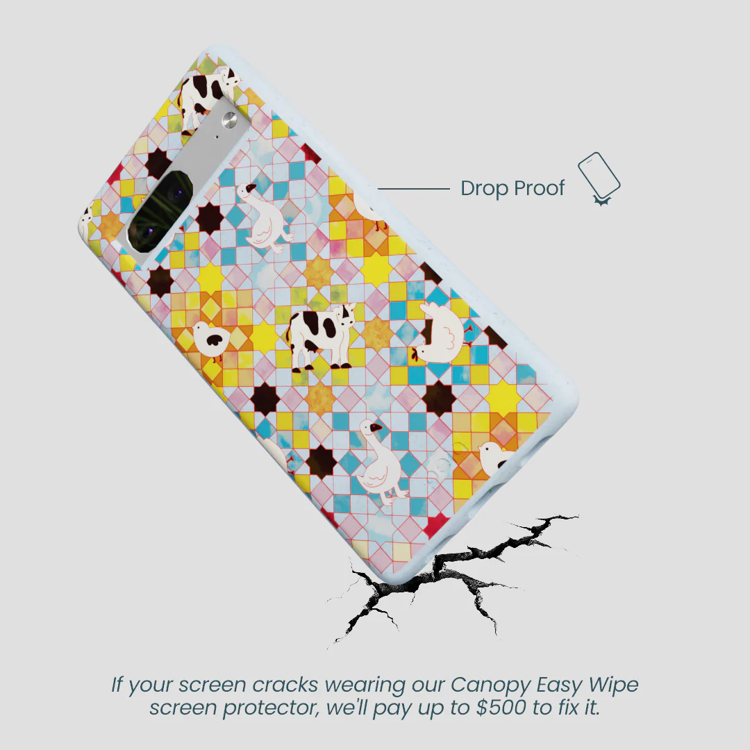 Powder Blue Farmers Mosaic Google Pixel 7 Case - Image 4