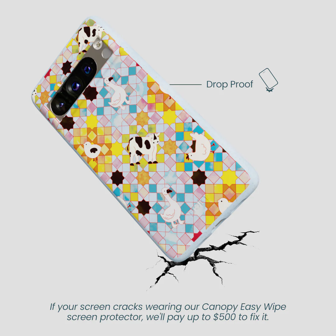 Powder Blue Farmers Mosaic Google Pixel 8 Pro Case - Image 4