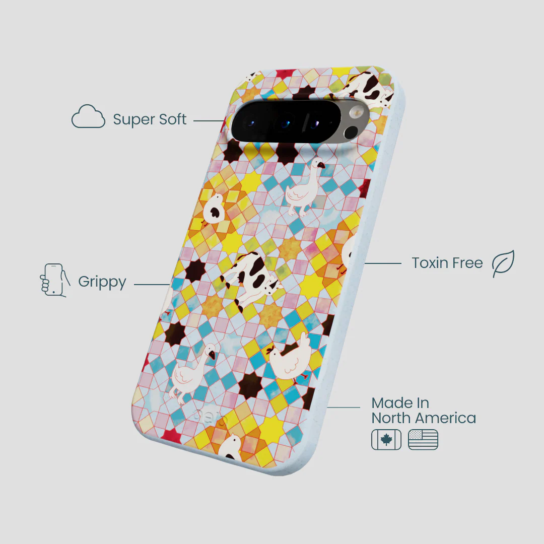 Powder Blue Farmers Mosaic Google Pixel 9/9 Pro Case - Image 3