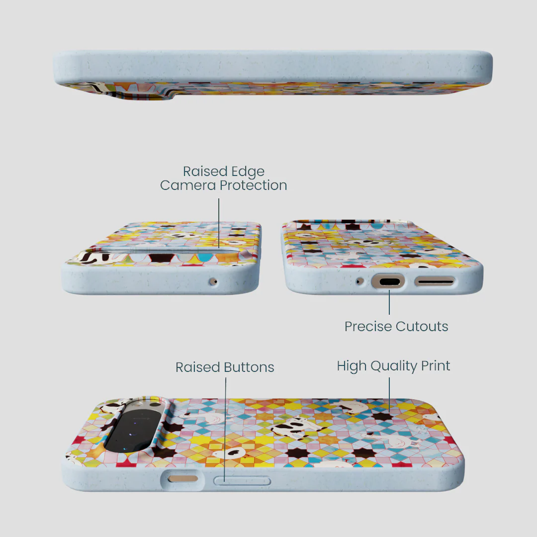 Powder Blue Farmers Mosaic Google Pixel 9 Pro XL Case - Image 2