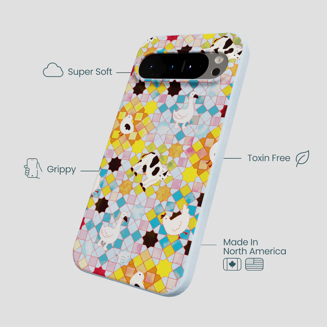 Powder Blue Farmers Mosaic Google Pixel 9 Pro XL Case - Image 3