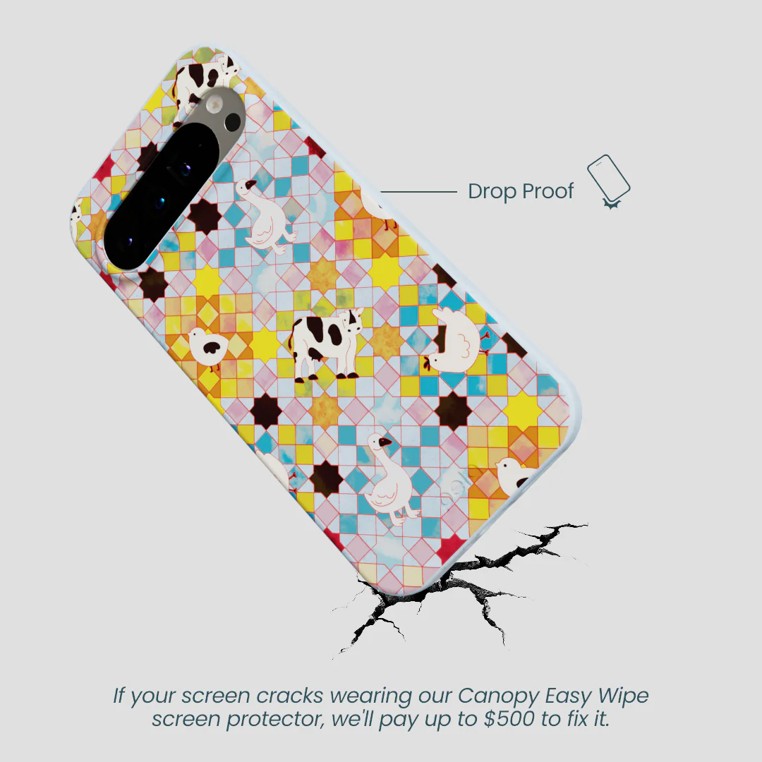 Powder Blue Farmers Mosaic Google Pixel 9 Pro XL Case - Image 4