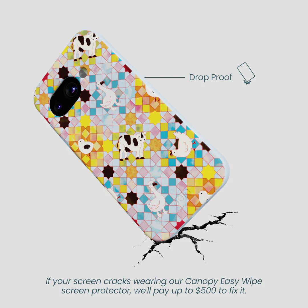 Powder Blue Farmers Mosaic Google Pixel 9a Case - Image 4