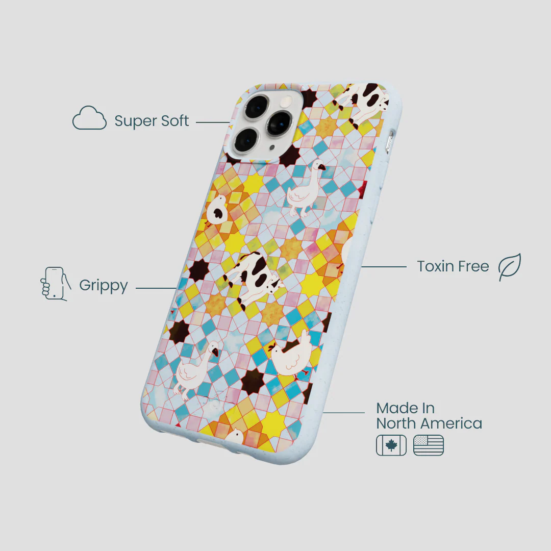 Powder Blue Farmers Mosaic iPhone 11 Pro Case - Image 3