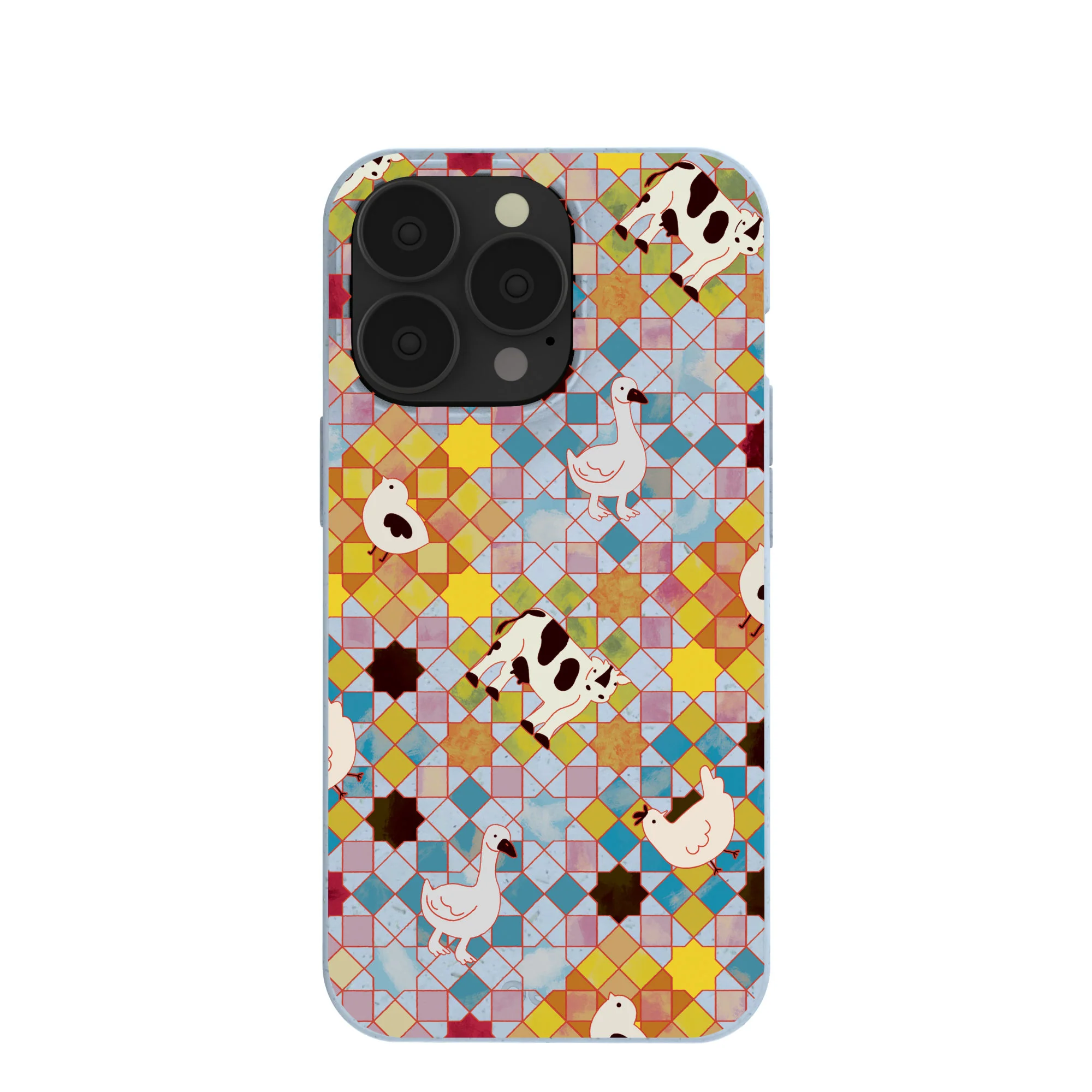 Powder Blue Farmers Mosaic iPhone 13 Pro Case