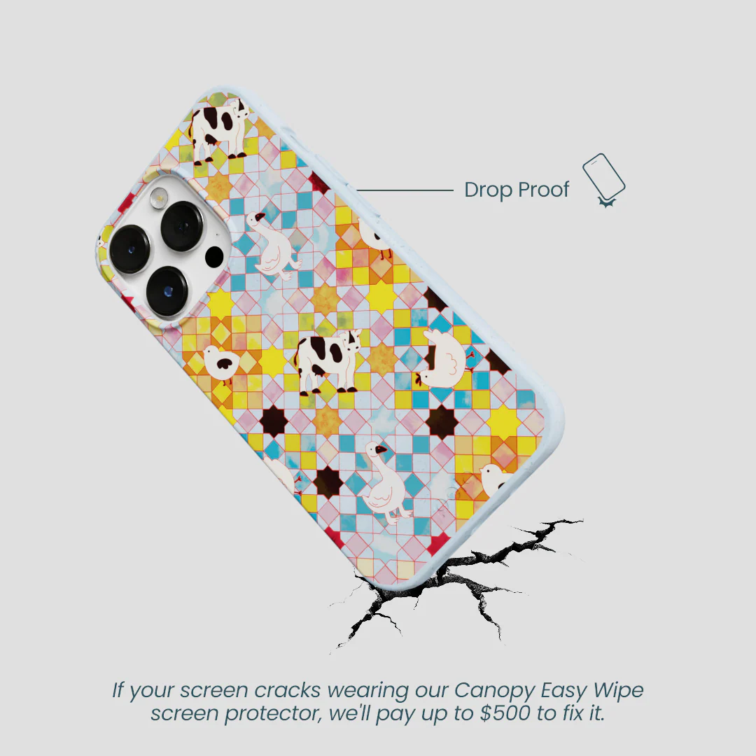 Powder Blue Farmers Mosaic iPhone 13 Pro Case - Image 5
