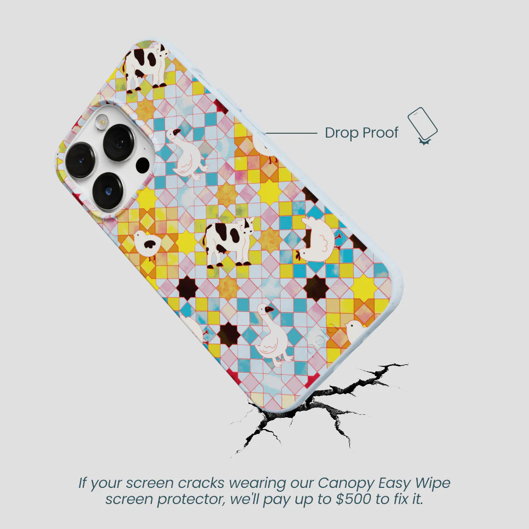 Powder Blue Farmers Mosaic iPhone 13 Pro Max Case - Image 5