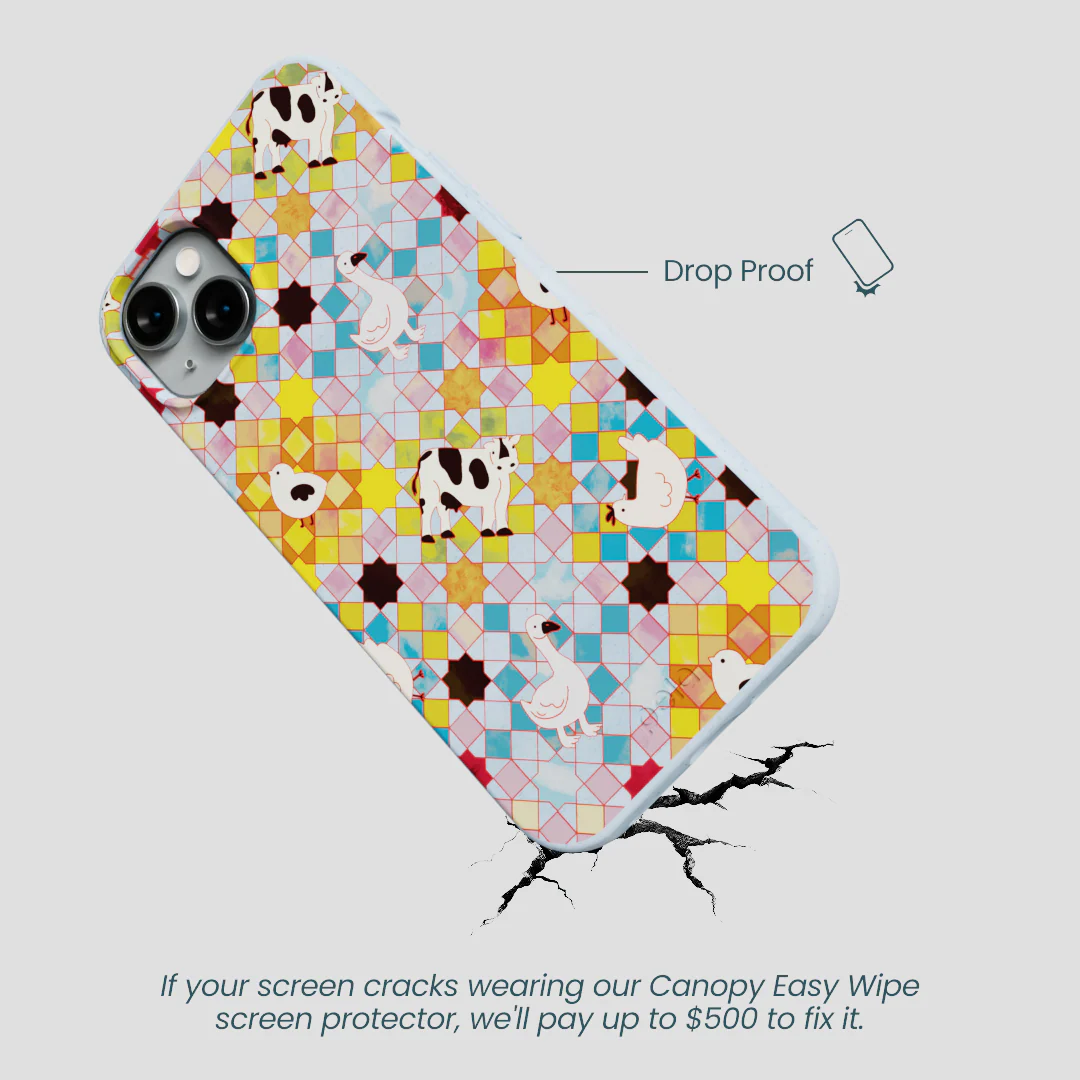 Powder Blue Farmers Mosaic iPhone 15 Plus Case - Image 5