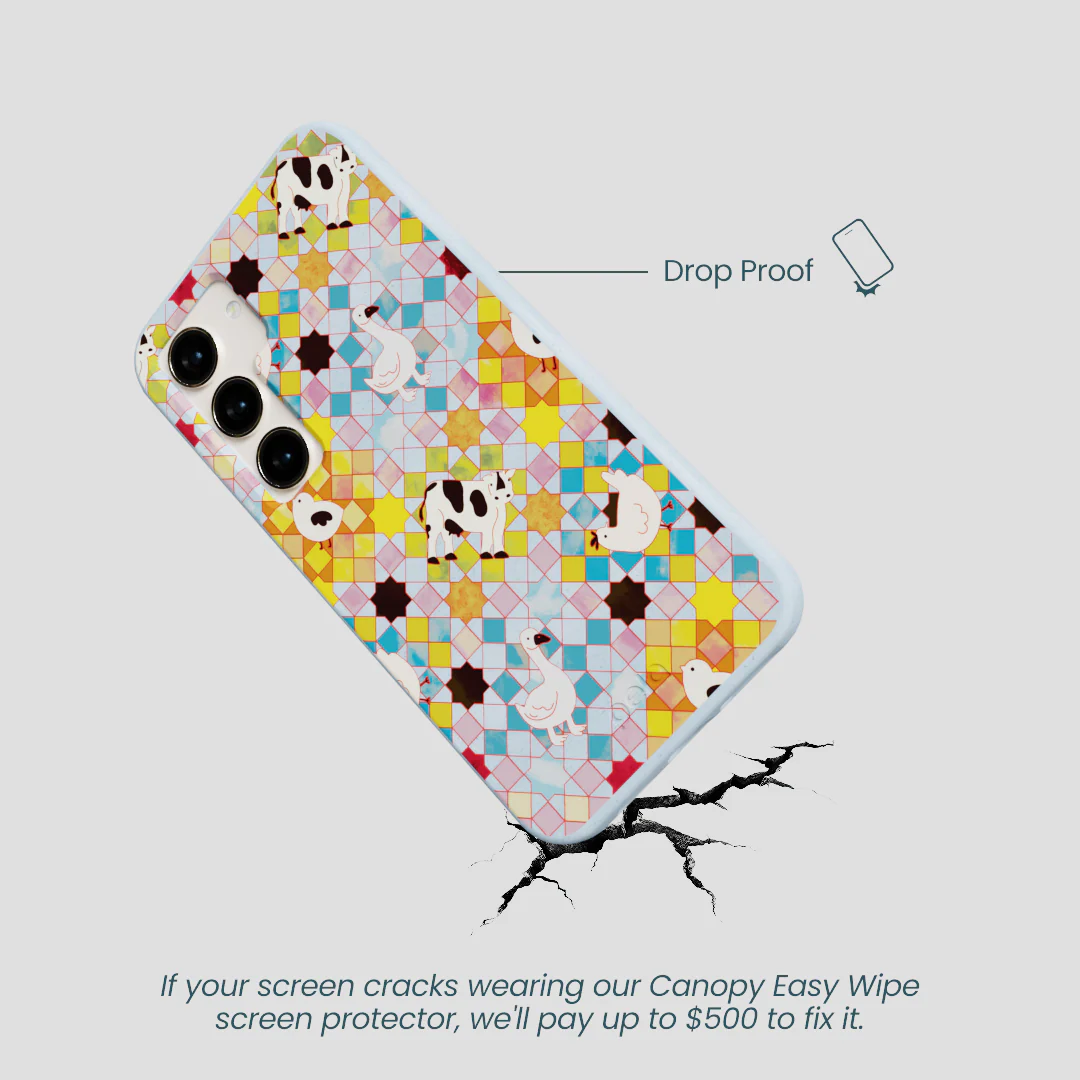 Powder Blue Farmers Mosaic Samsung Galaxy S23 Case - Image 4
