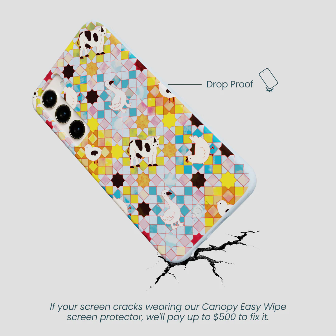 Powder Blue Farmers Mosaic Samsung Galaxy S23+(Plus) Case - Image 4