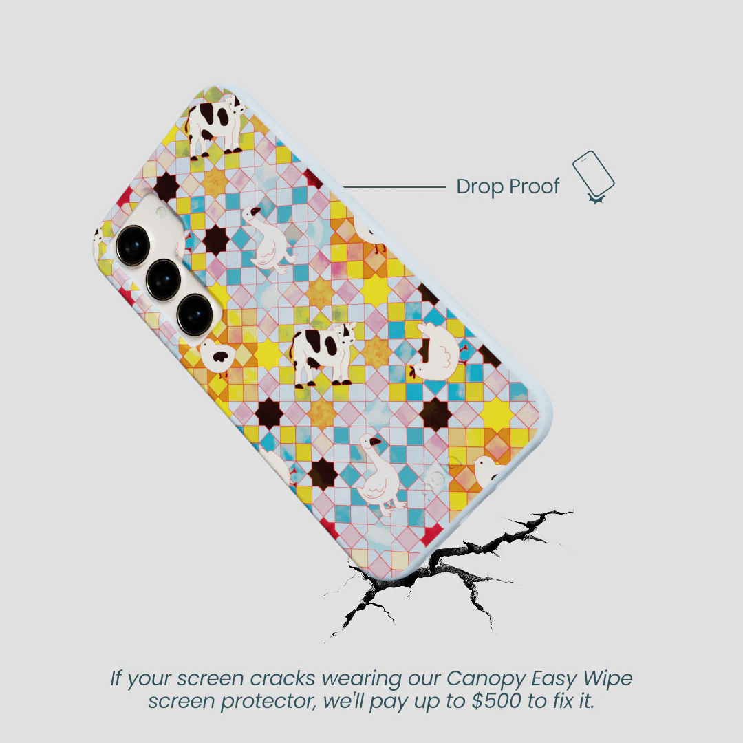 Powder Blue Farmers Mosaic Samsung Galaxy S24 Case - Image 4