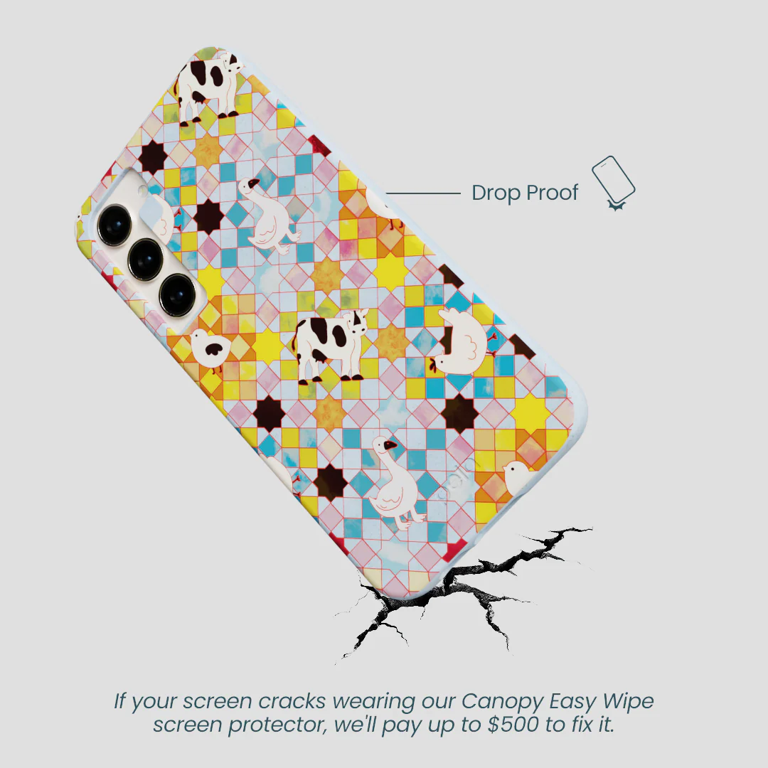 Powder Blue Farmers Mosaic Samsung Galaxy S24+(Plus) Case - Image 4