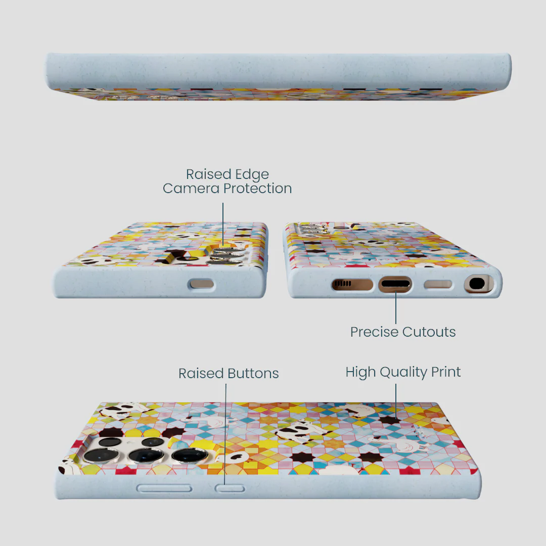 Powder Blue Farmers Mosaic Samsung Galaxy S24 Ultra Case - Image 2