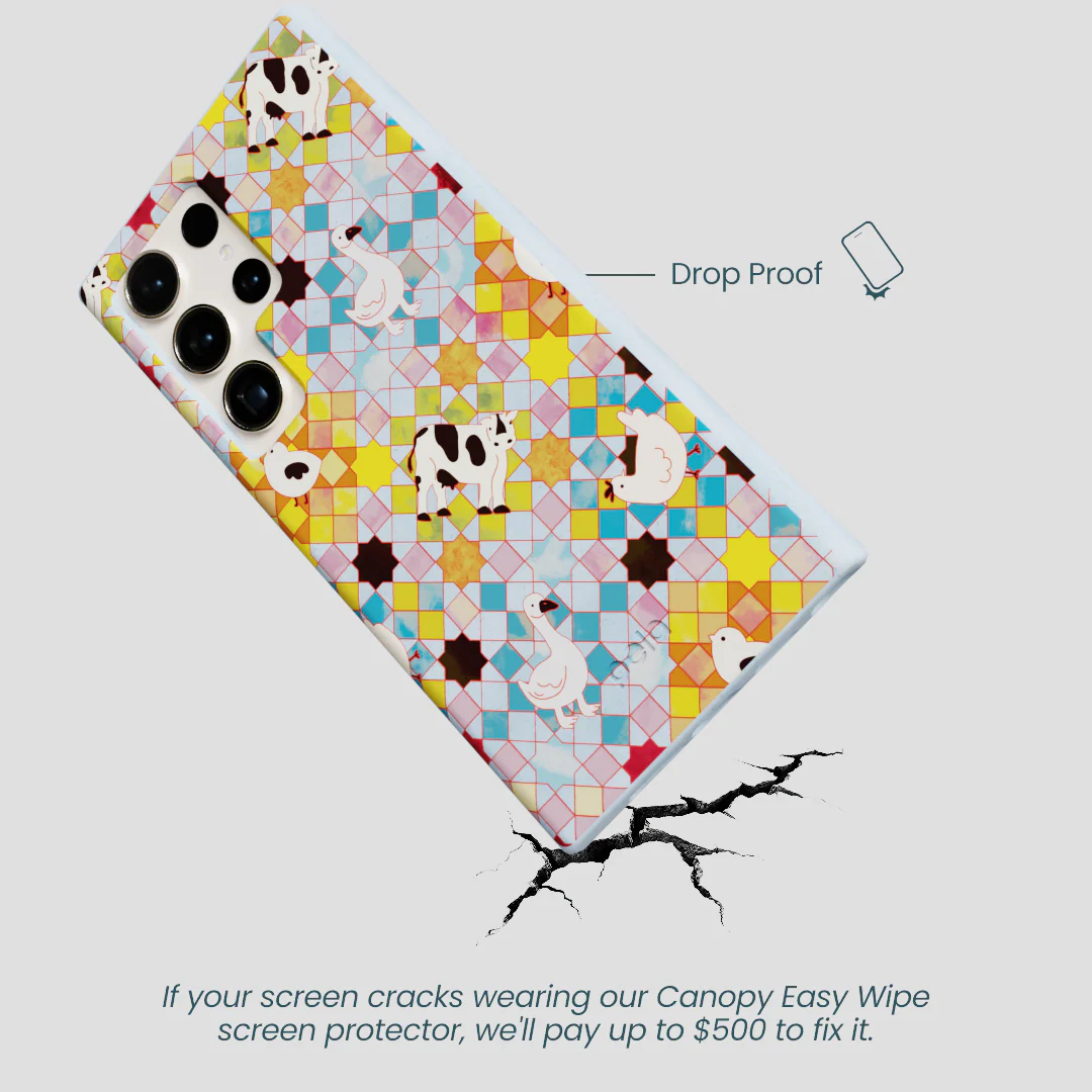 Powder Blue Farmers Mosaic Samsung Galaxy S24 Ultra Case - Image 4