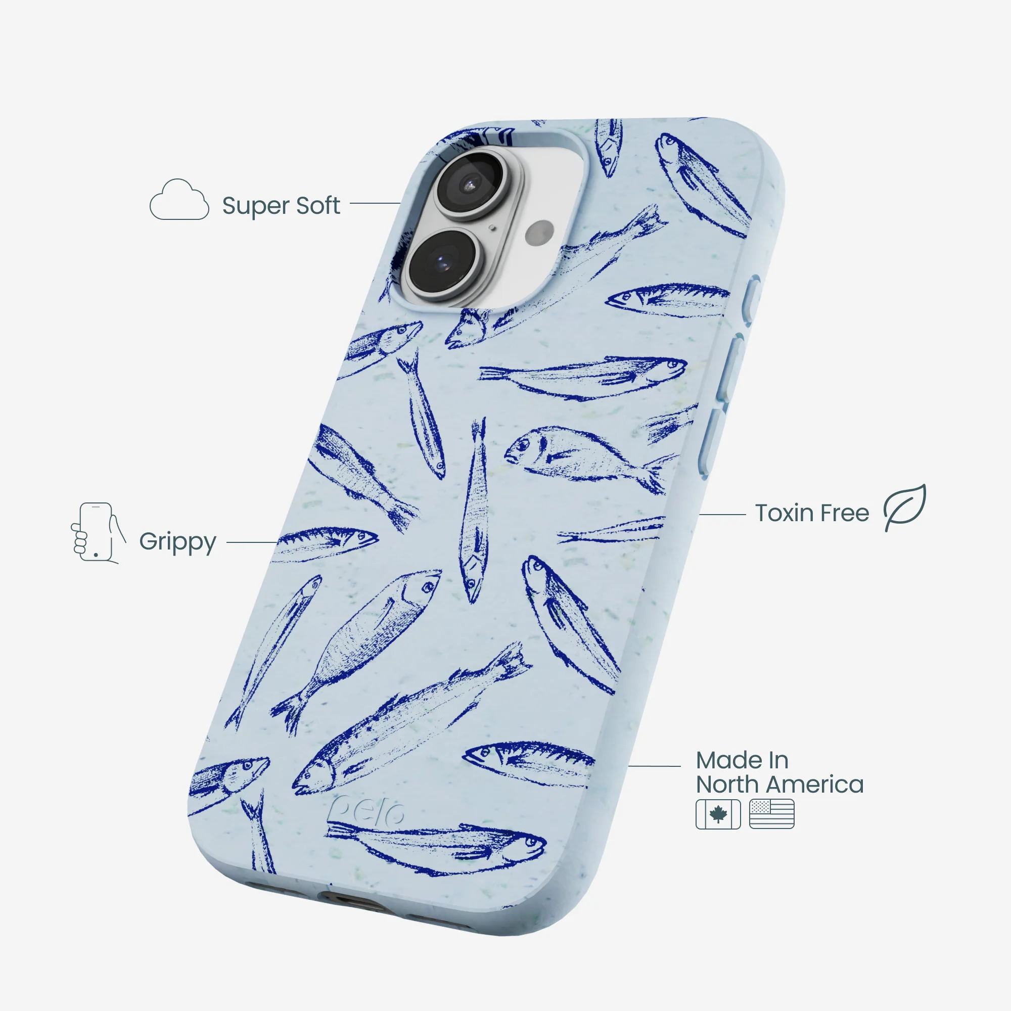 Powder Blue Fishery iPhone 17 Case - Image 4