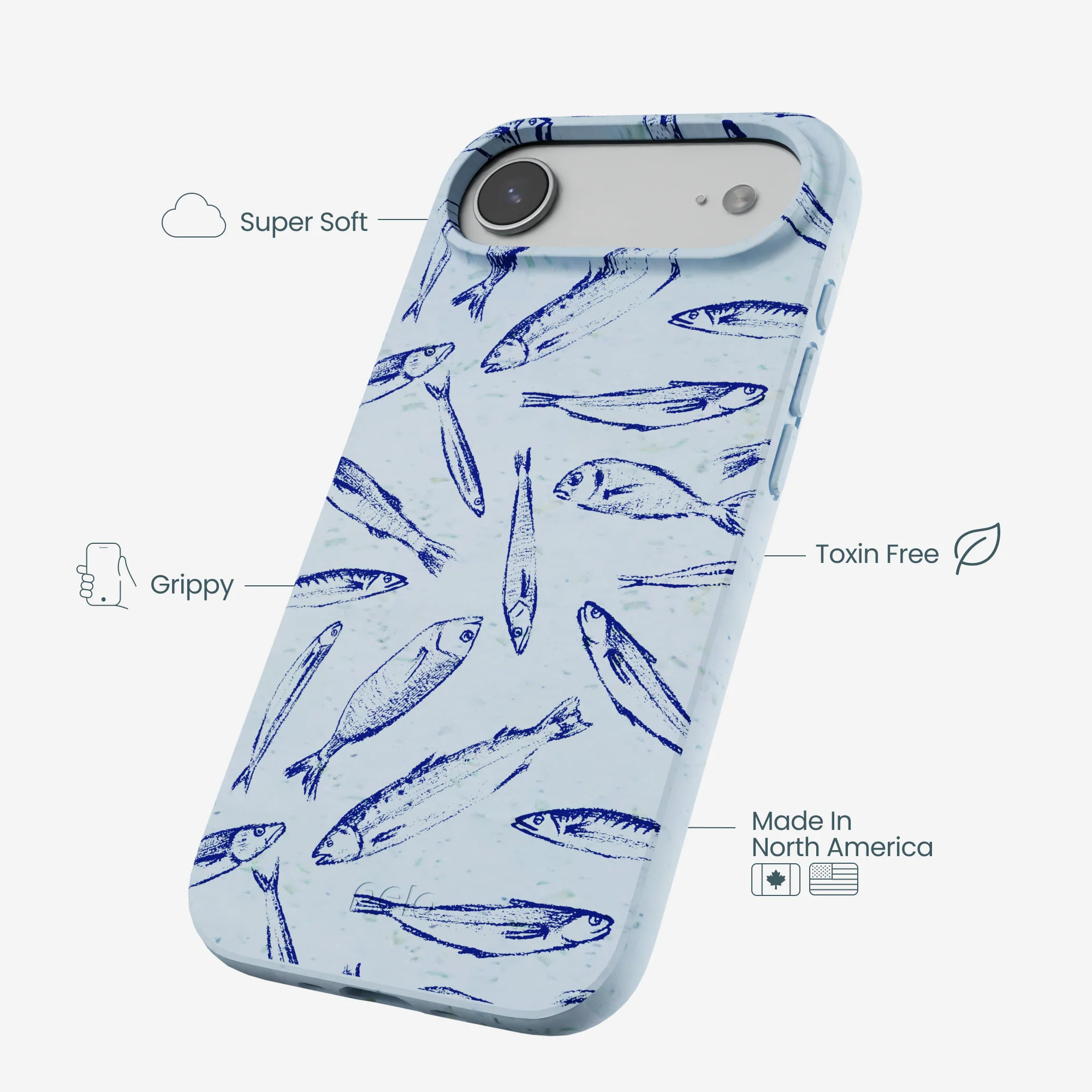 Powder Blue Fishery iPhone Air Case - Image 4