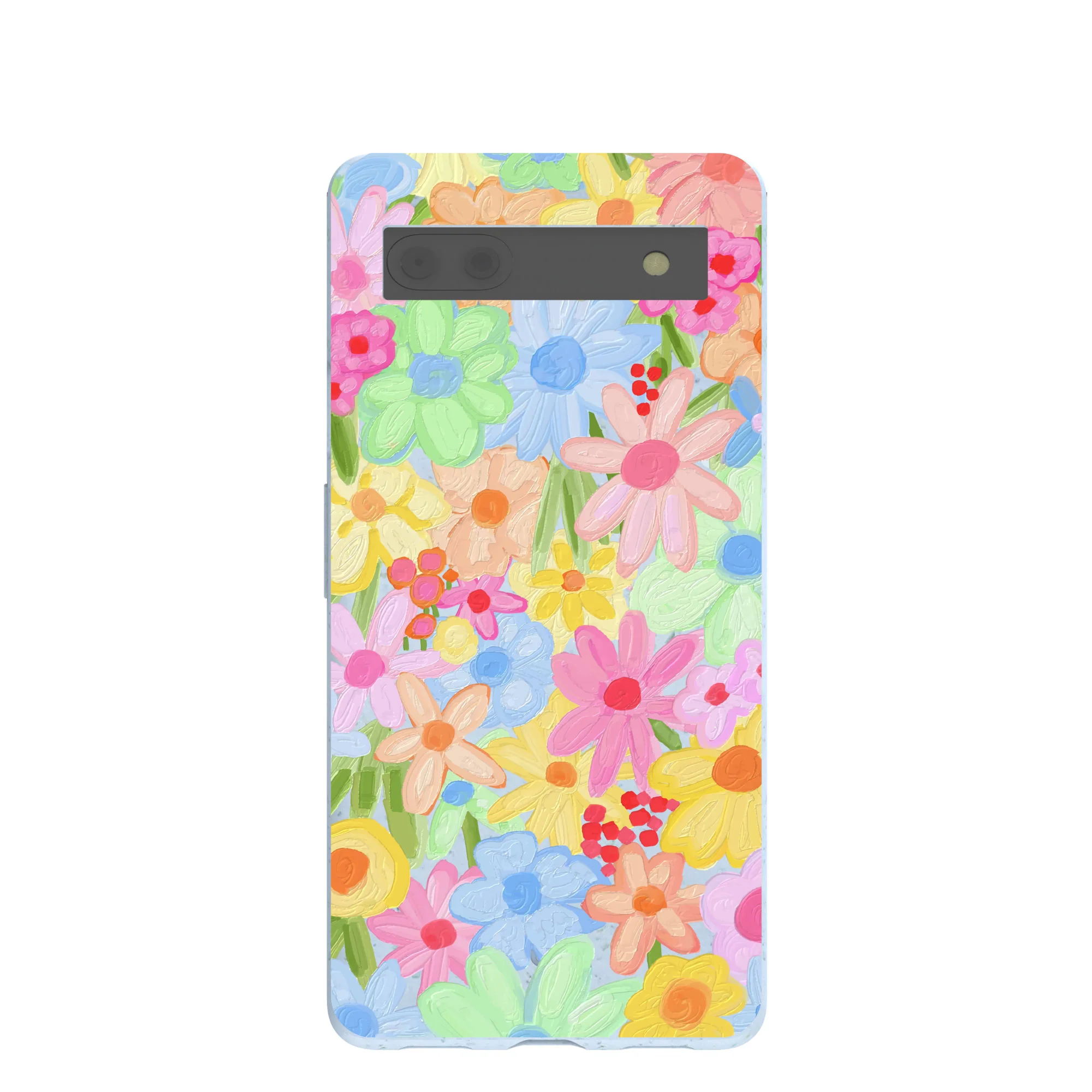 Powder Blue Flora Foam Google Pixel 6a Case
