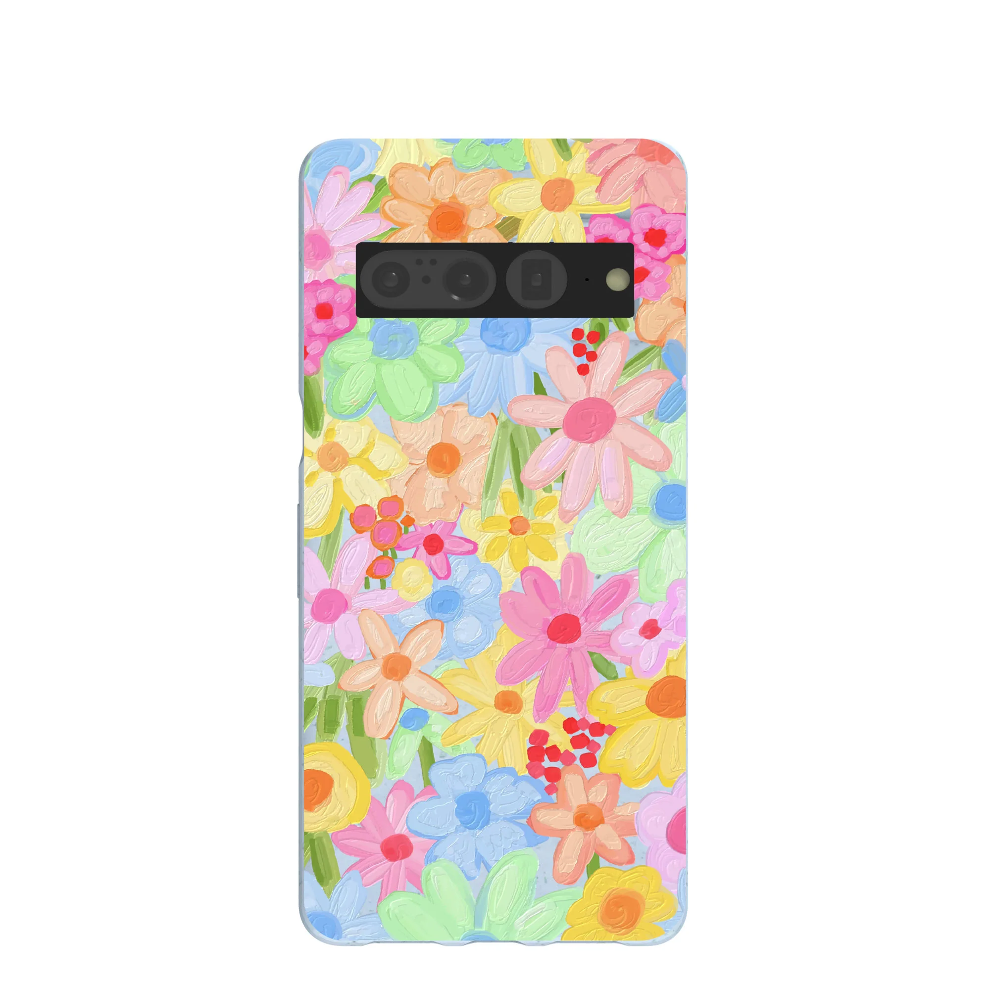 Powder Blue Flora Foam Google Pixel 7 Pro Case