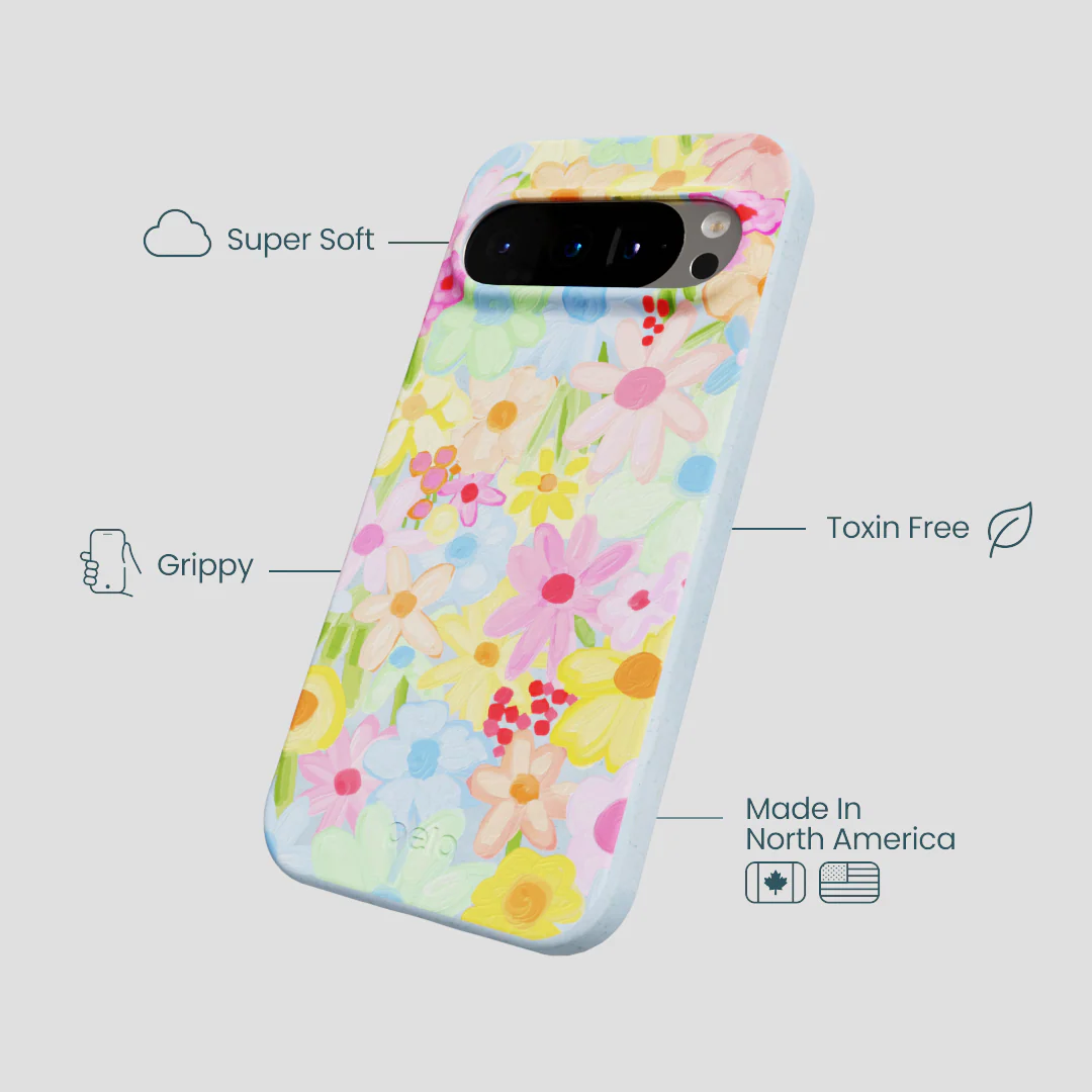 Powder Blue Flora Foam Google Pixel 9/9 Pro Case - Image 3